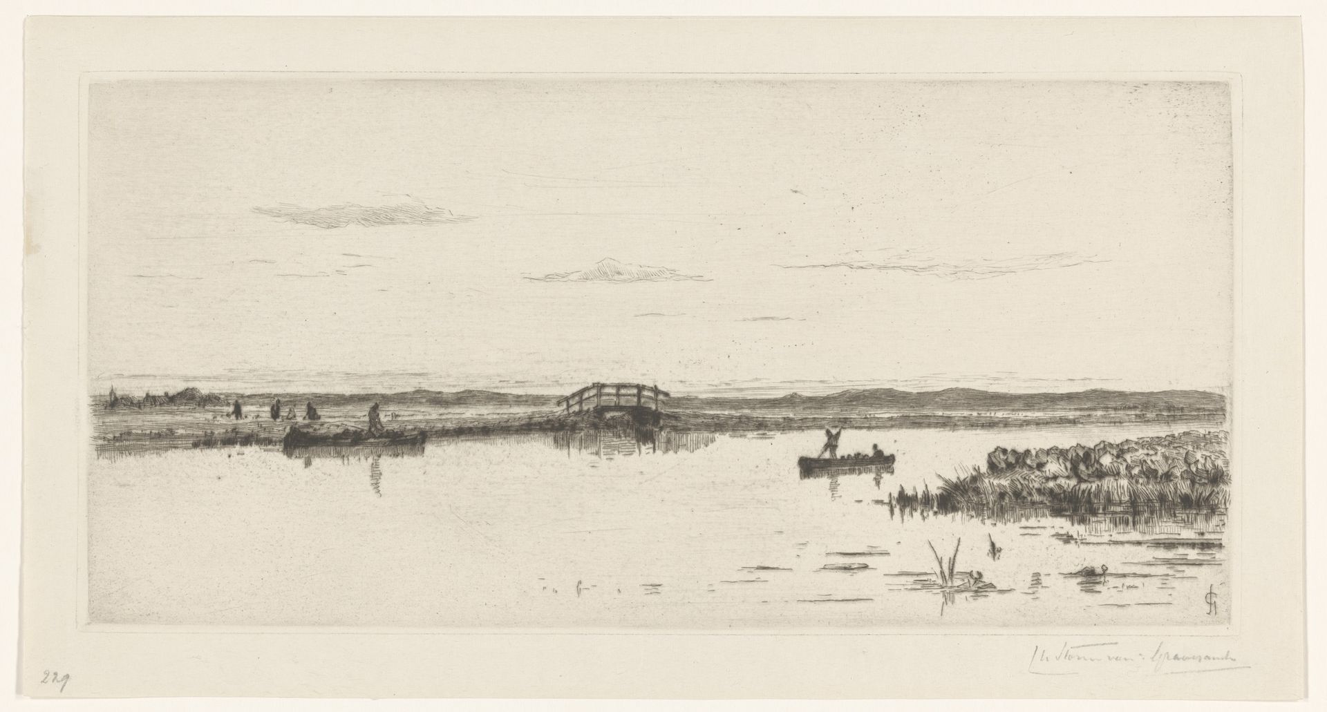 Kanaal bij Rijnsburg by Carel Nicolaas Storm van 's-Gravesande