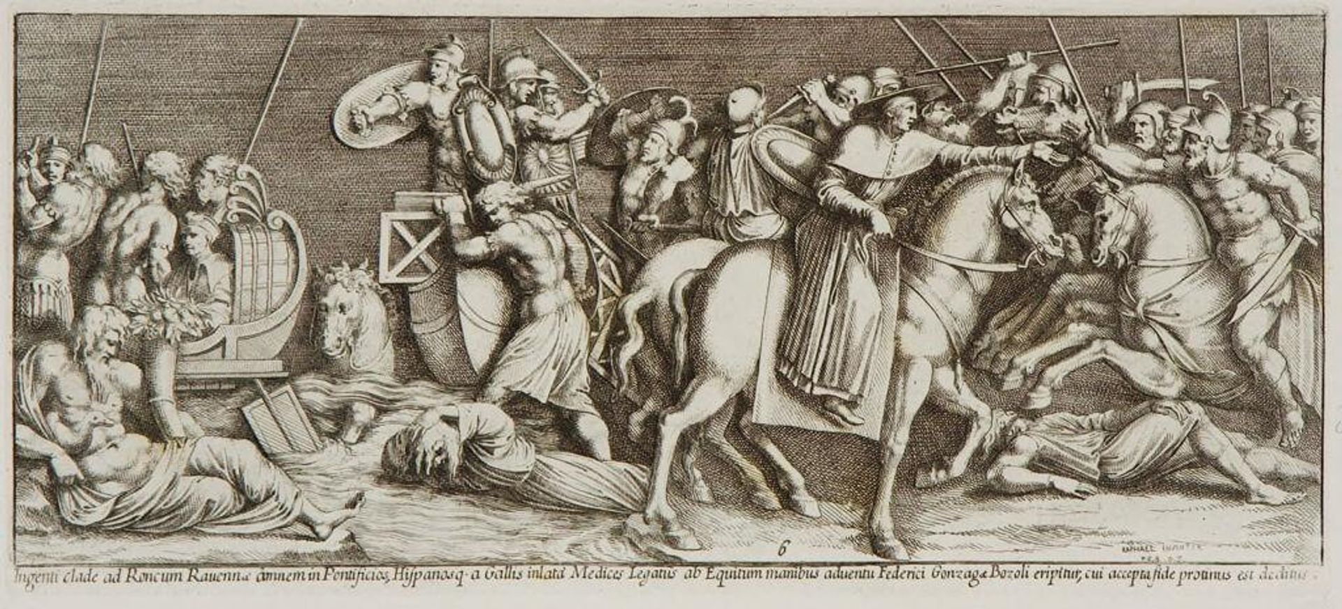 Capture of the Cardinal at the Battle of Ravenna by Pietro Santi Bartoli