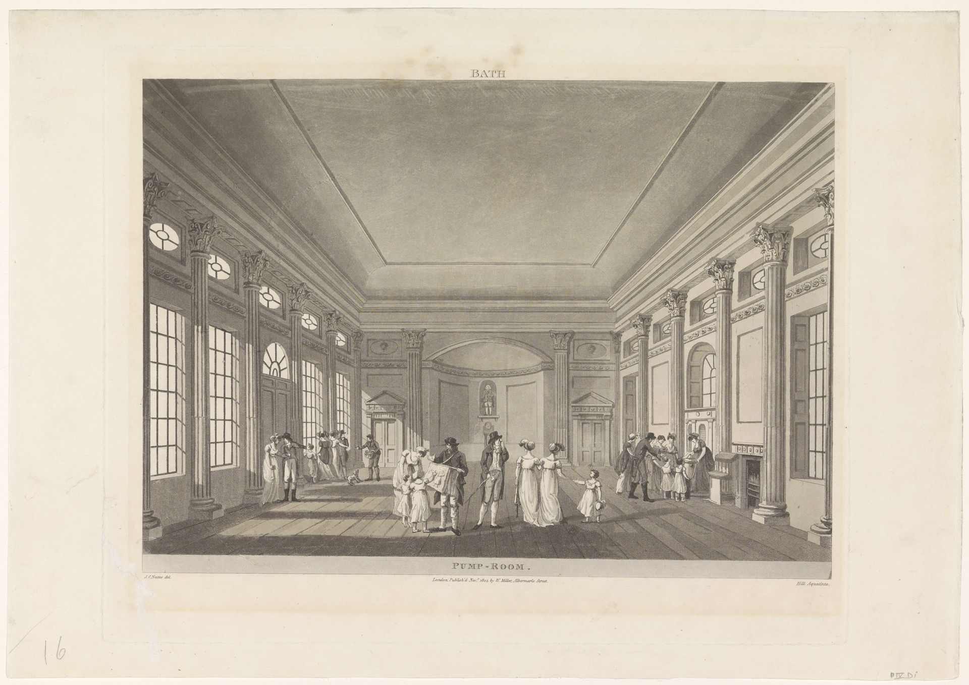 Interieur van de Pump Room te Bath by John Hill