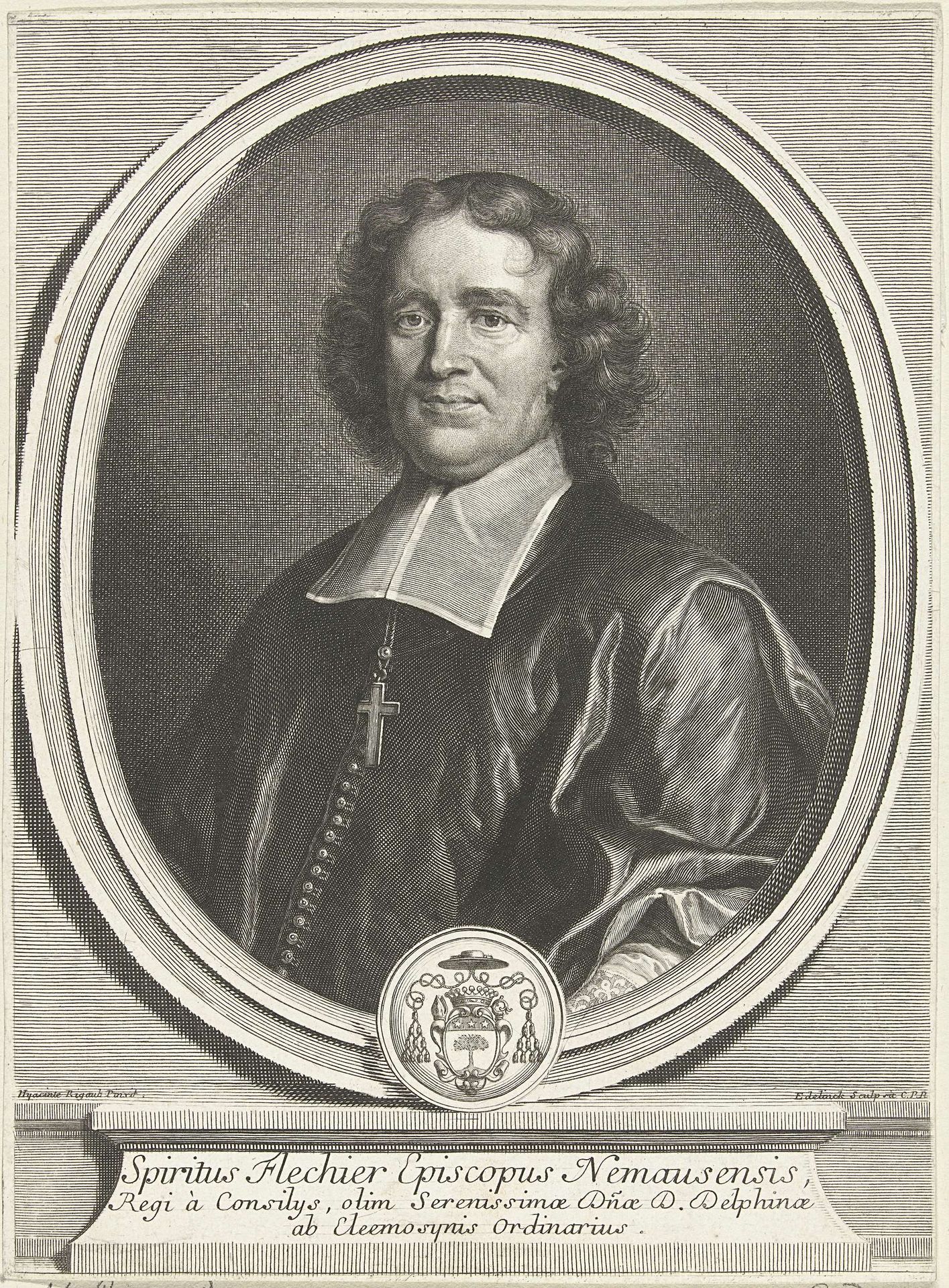 Portret van Esprit Fléchier by Gérard Edelinck