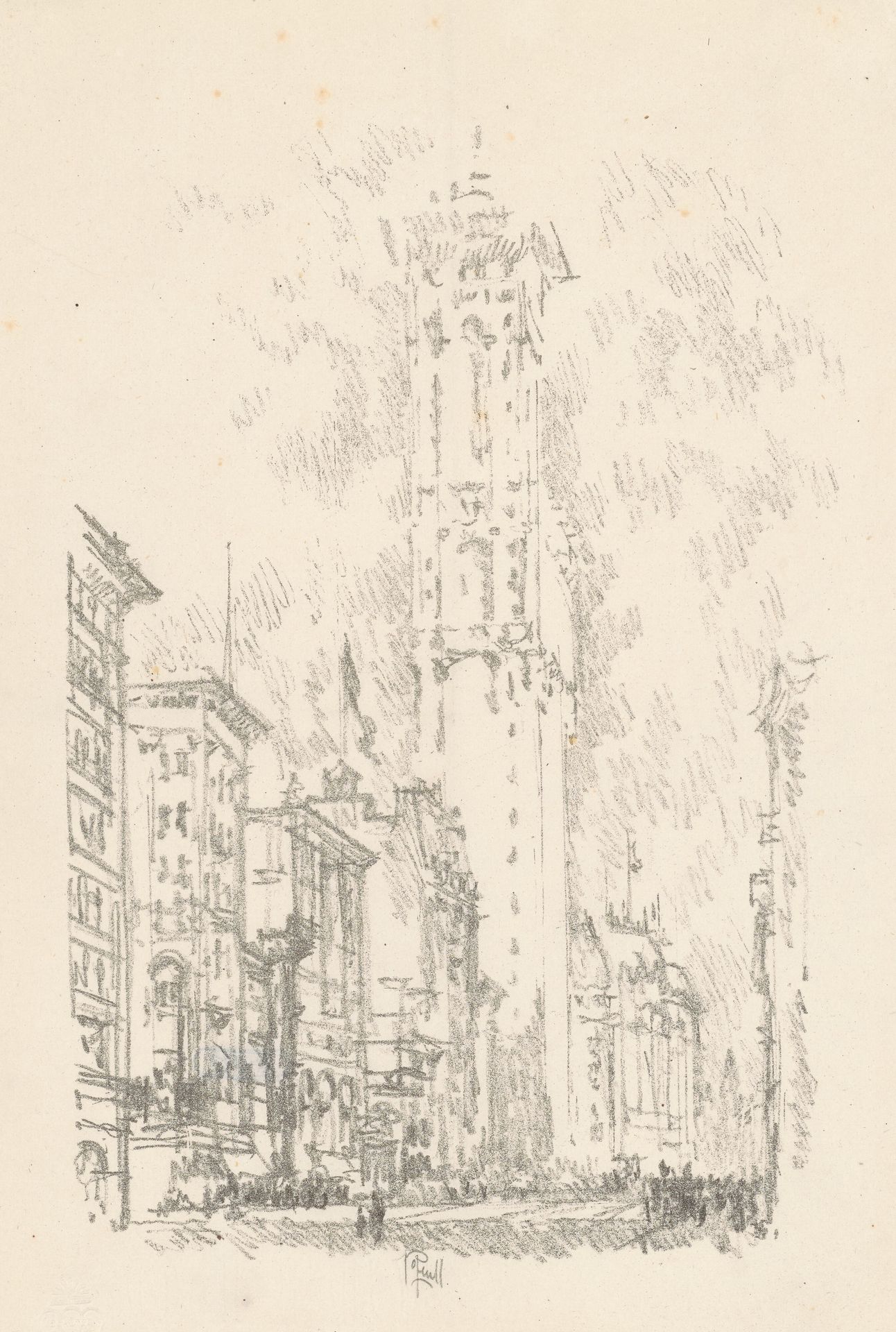 The Times Building by Joseph Pennell