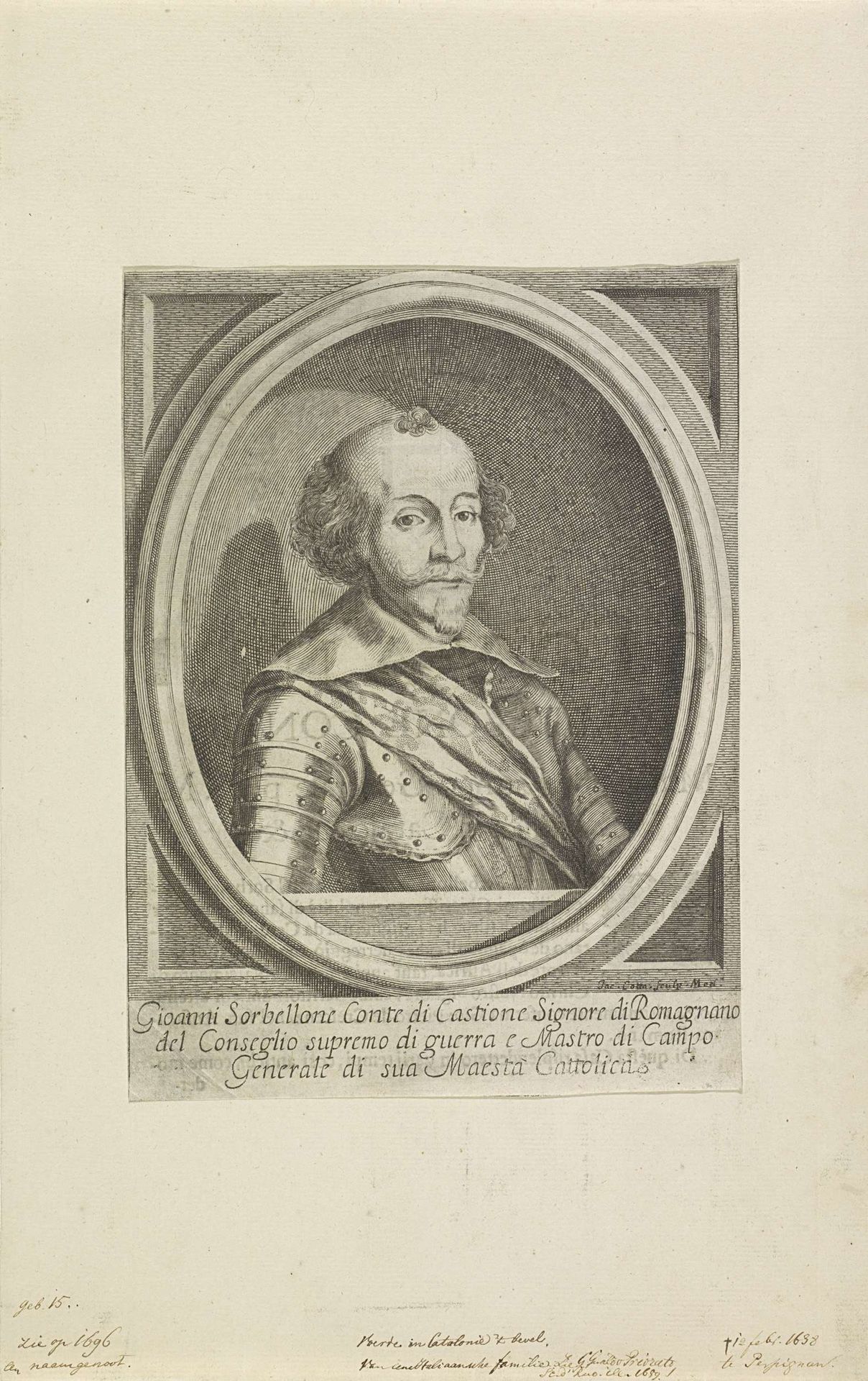 Portret van Gioanni Sorbellone by Jacopo Cotta