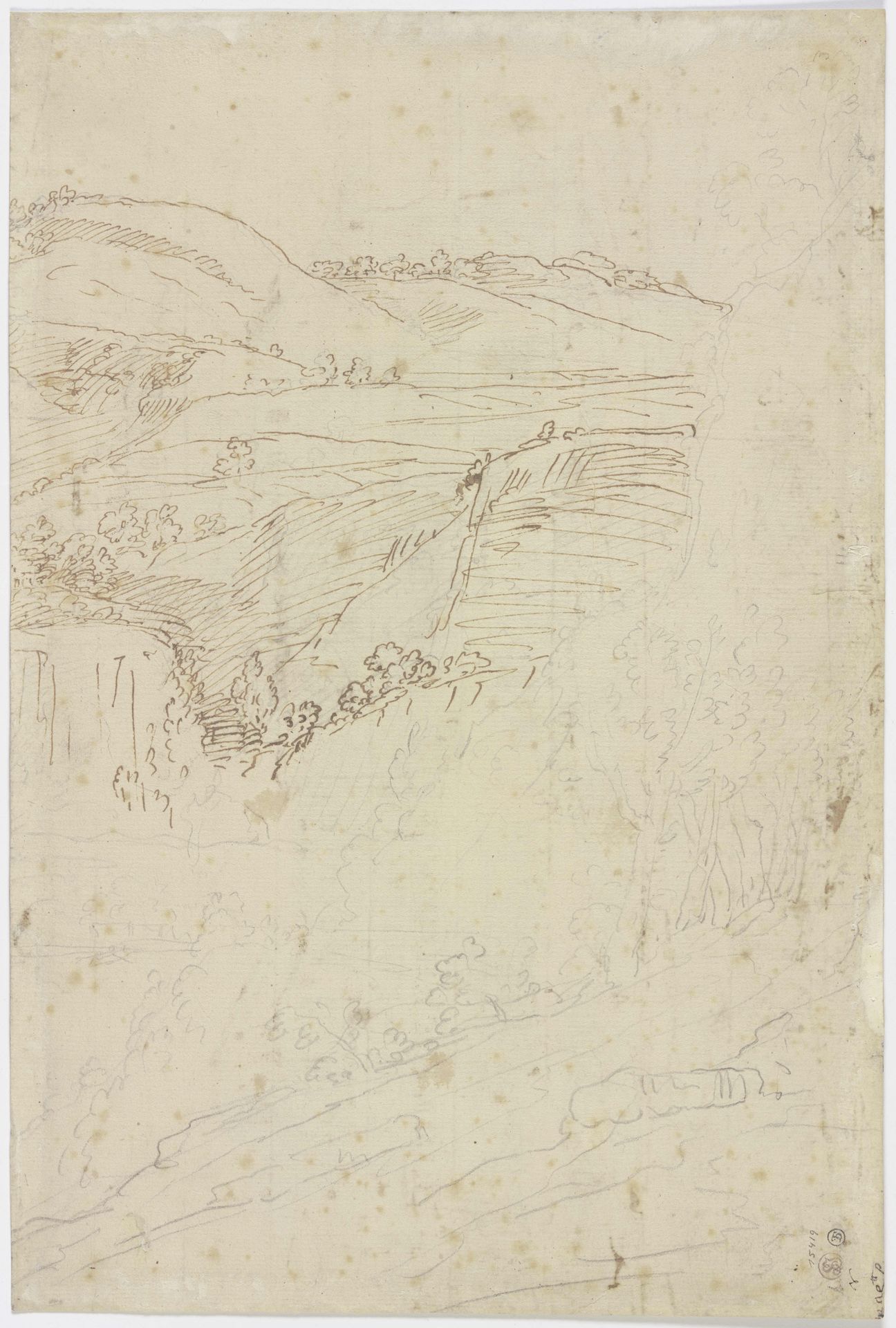Hilly landscape by Claude Lorrain