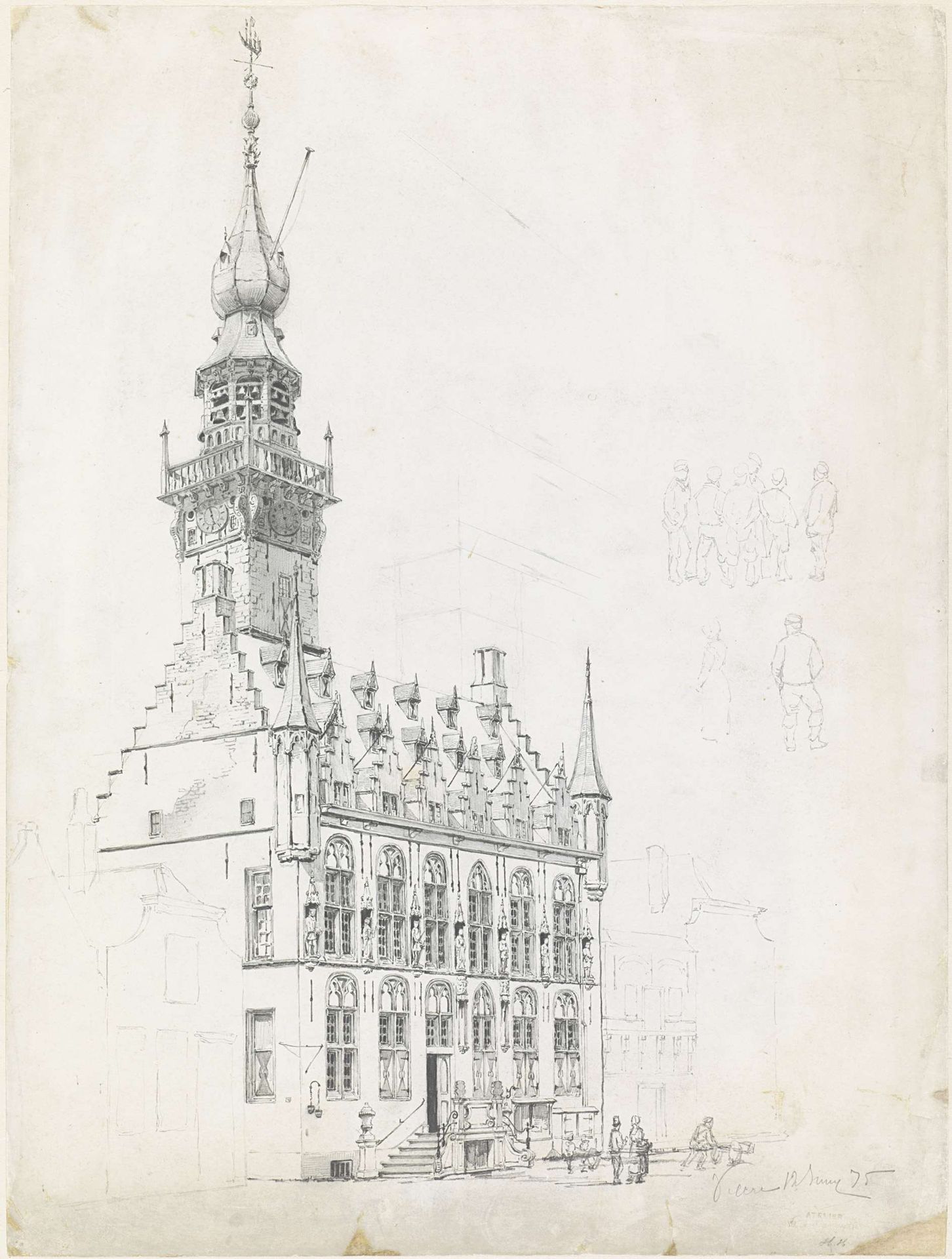 Stadhuis van Veere by Willem de Haas Hemken