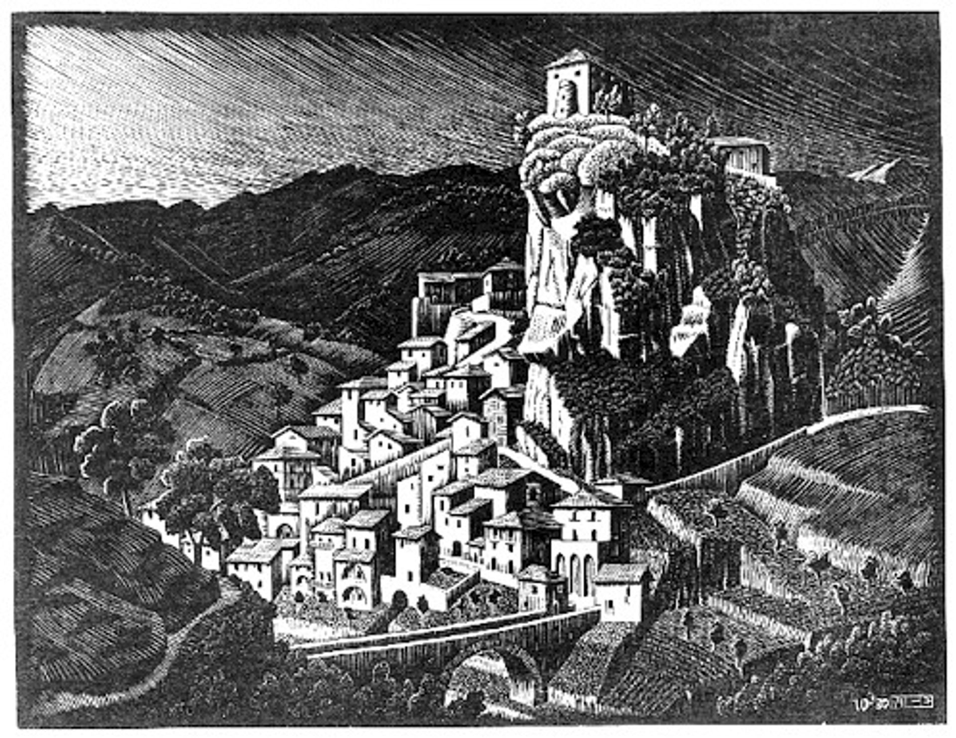Palizzi, Calabria (October 1930) by M.C. Escher