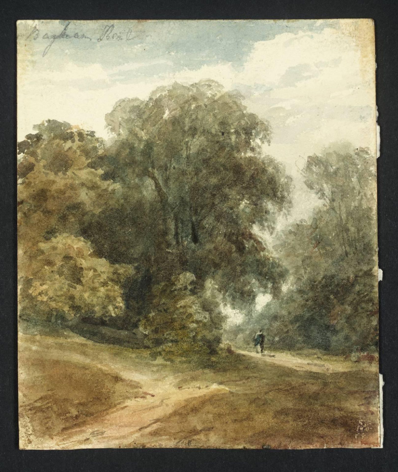 [title not known] Verso: Pastoral Landscape by British School