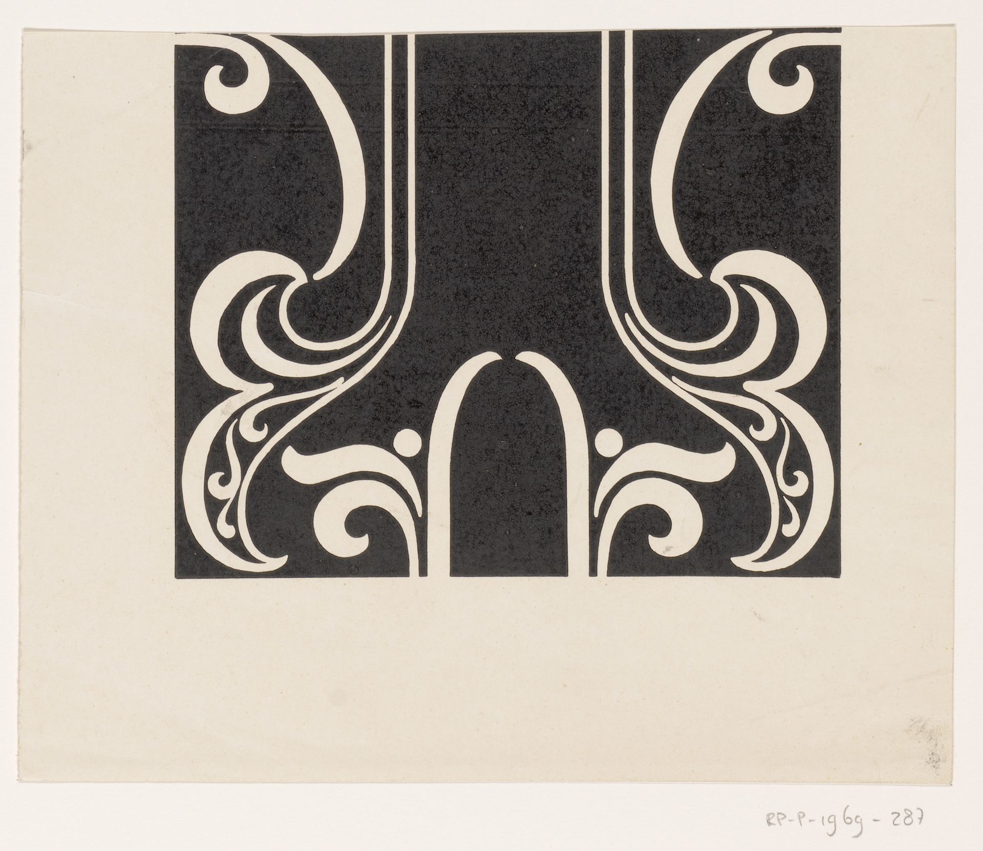 Ornamenteel motief by Carel Adolph Lion Cachet