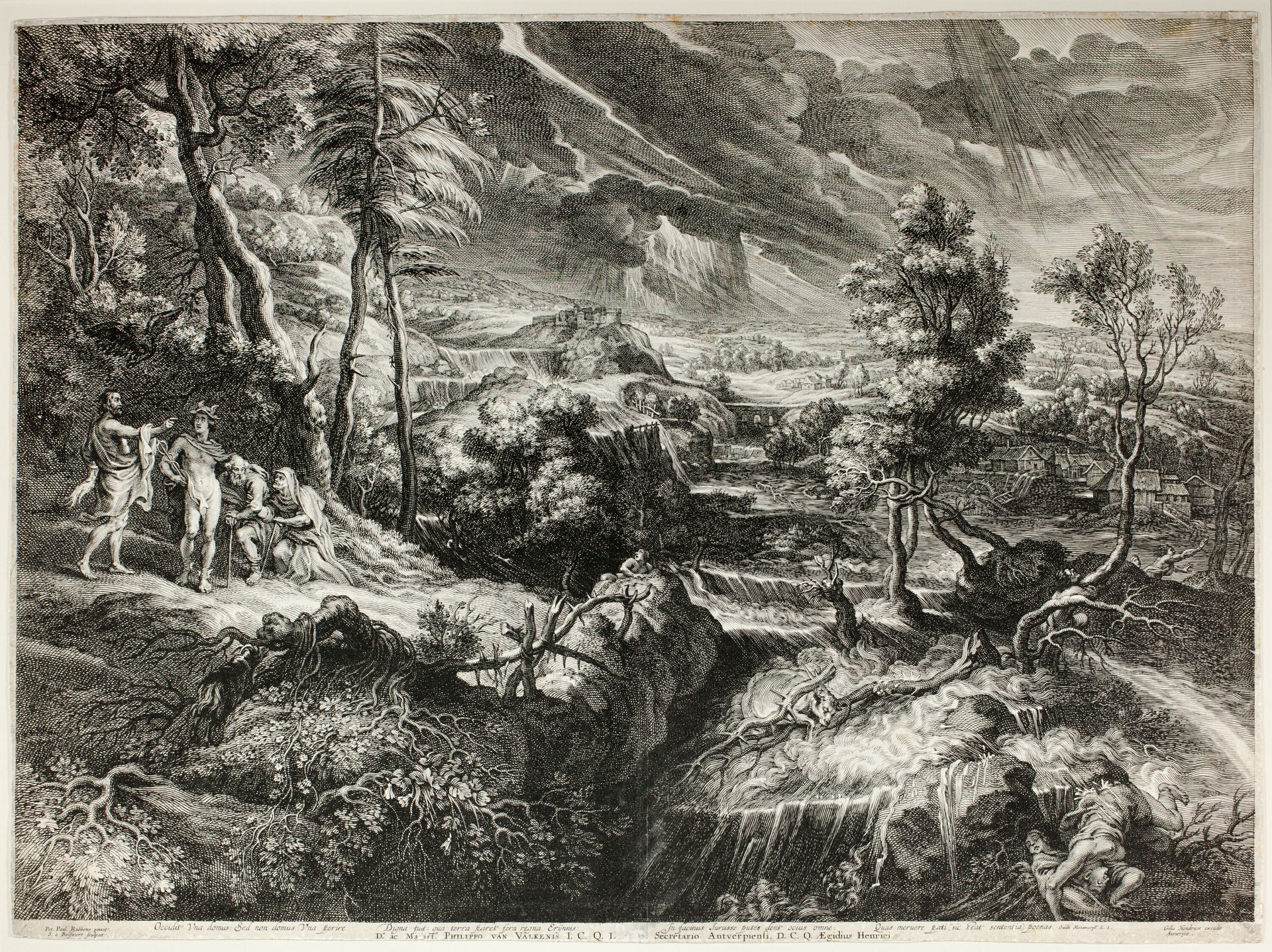 Landscape with Philemon and Baucis, from Large Landscapes by Schelte Adamsz. Bolswert