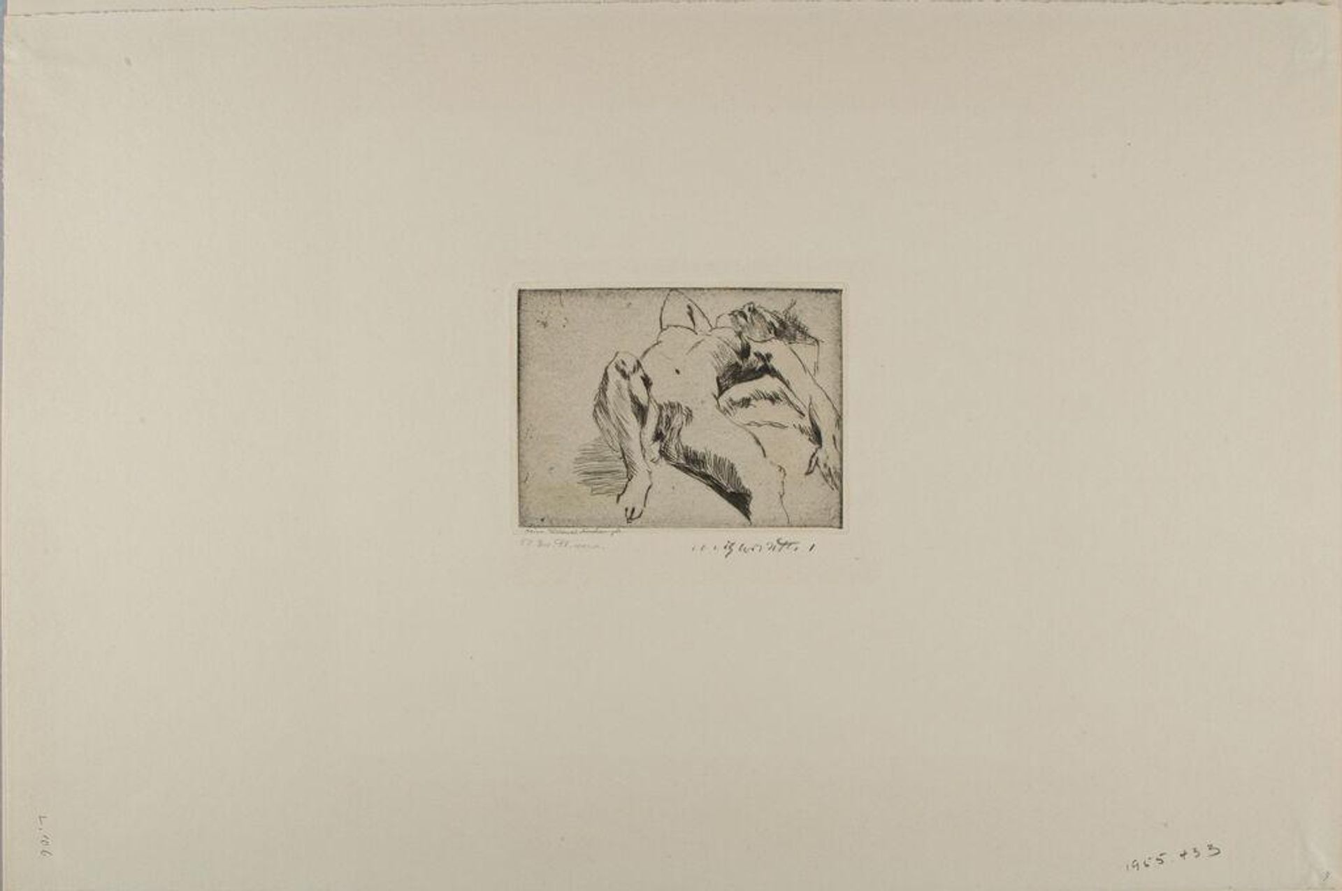 Reclining Nude, from the portfolio "Seven Etchings by Lovis Corinth" by Lovis Corinth