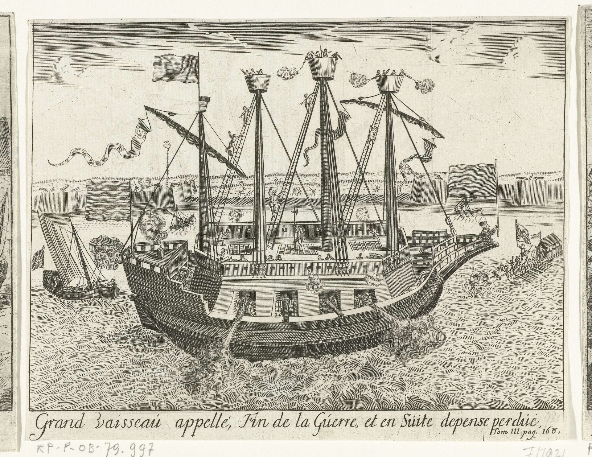 Het schip Fin de la guerre, 1585 by Lamberecht Causé