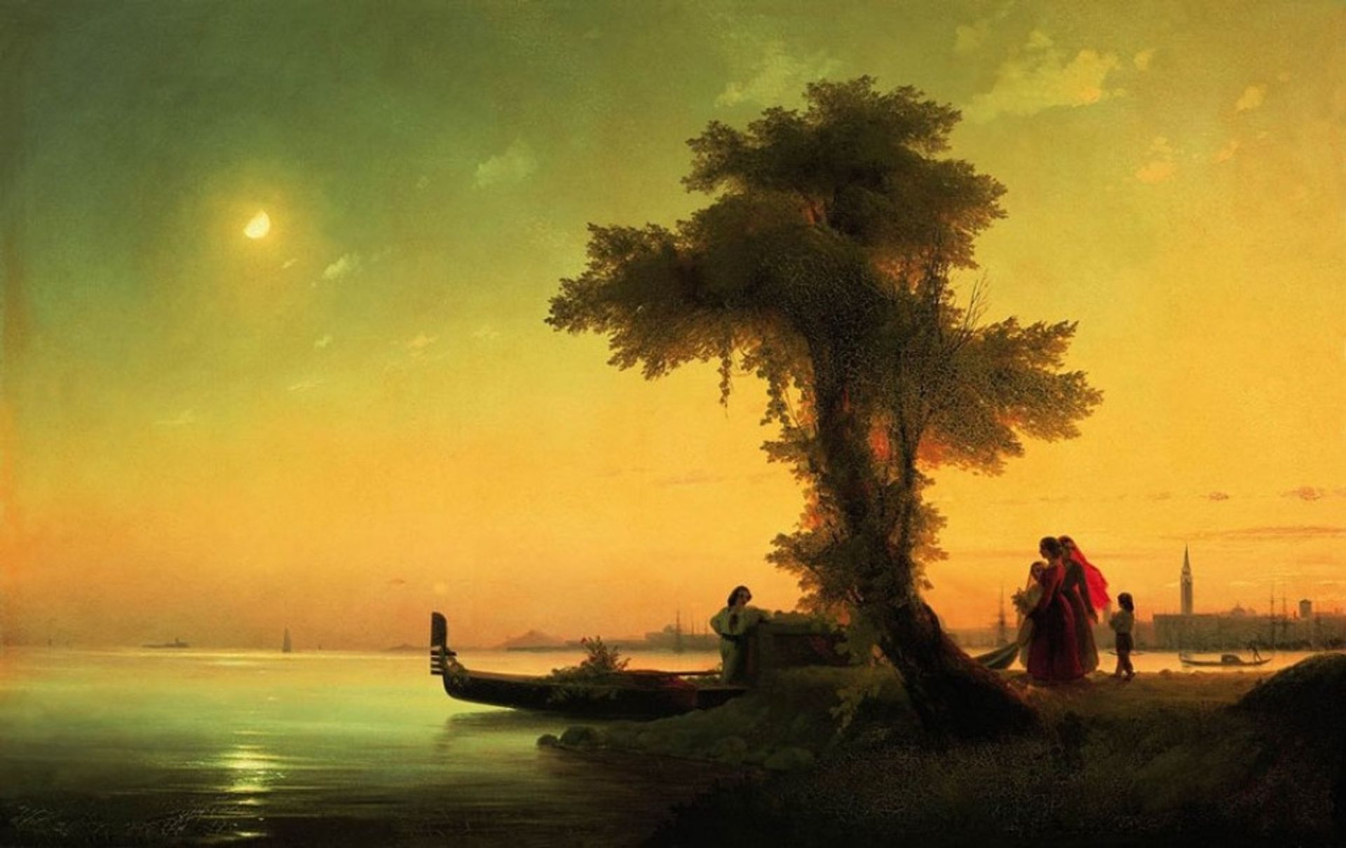 View on lagoon of Venice by Ivan Konstantinovich Aivazovsky
