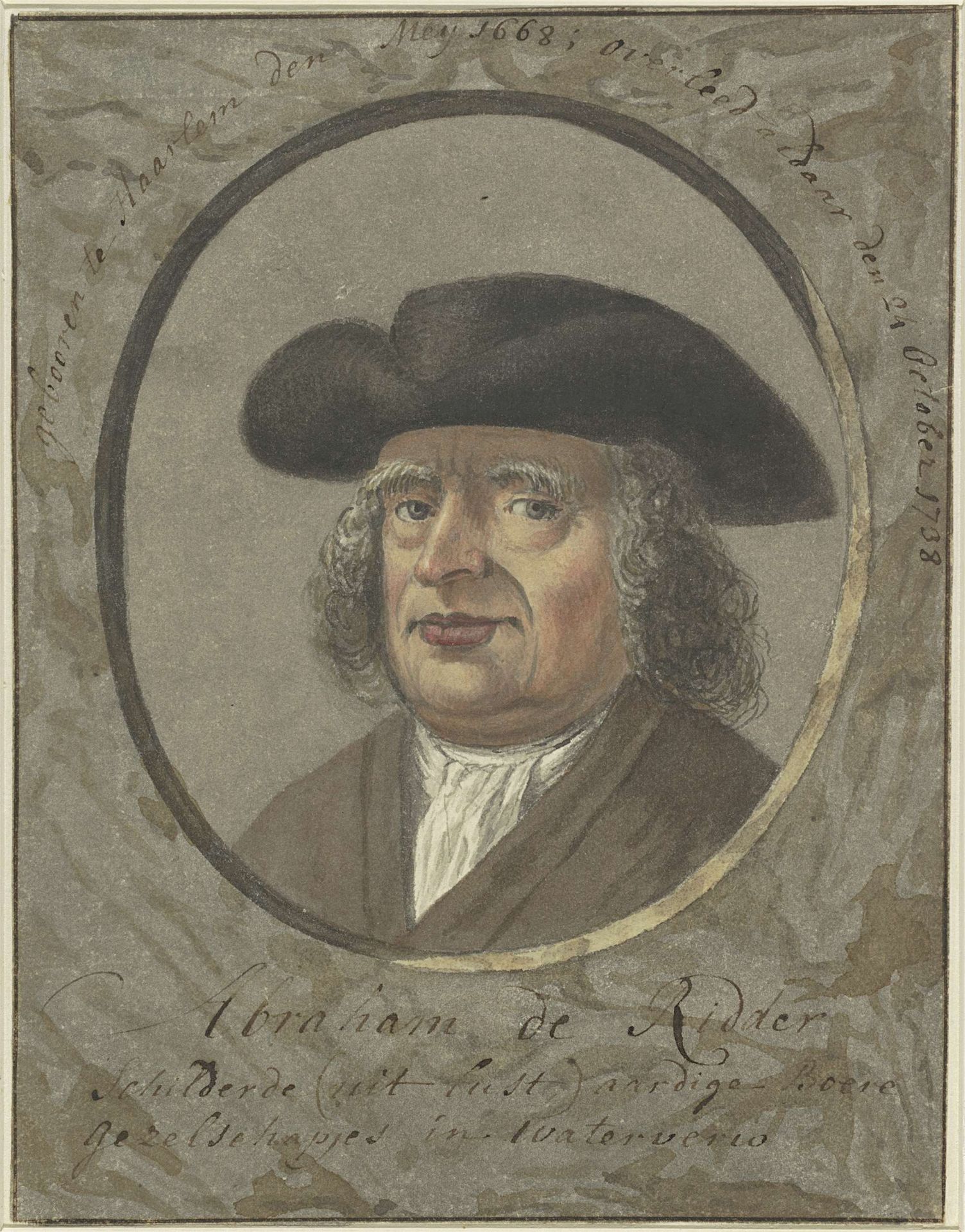 Portret van Abraham de Ridder by Anonymous