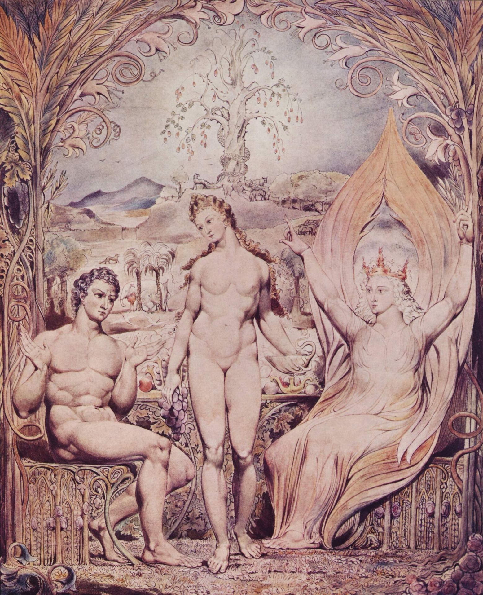 Archangel Raphael with Adam and Eve by William Blake