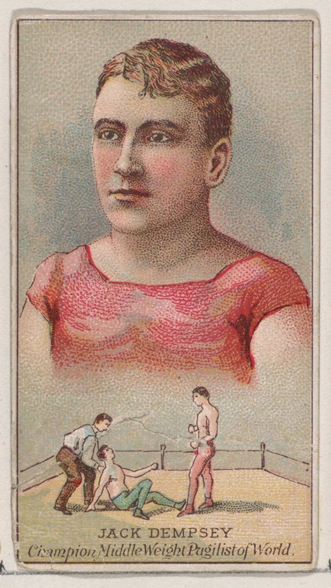 Jack Dempsey, Champion Middle Weight Pugilist, from the Champions of Games and Sports series (N184, Type 2) issued by W.S. Kimball & Co. by W.S. Kimball & Co.