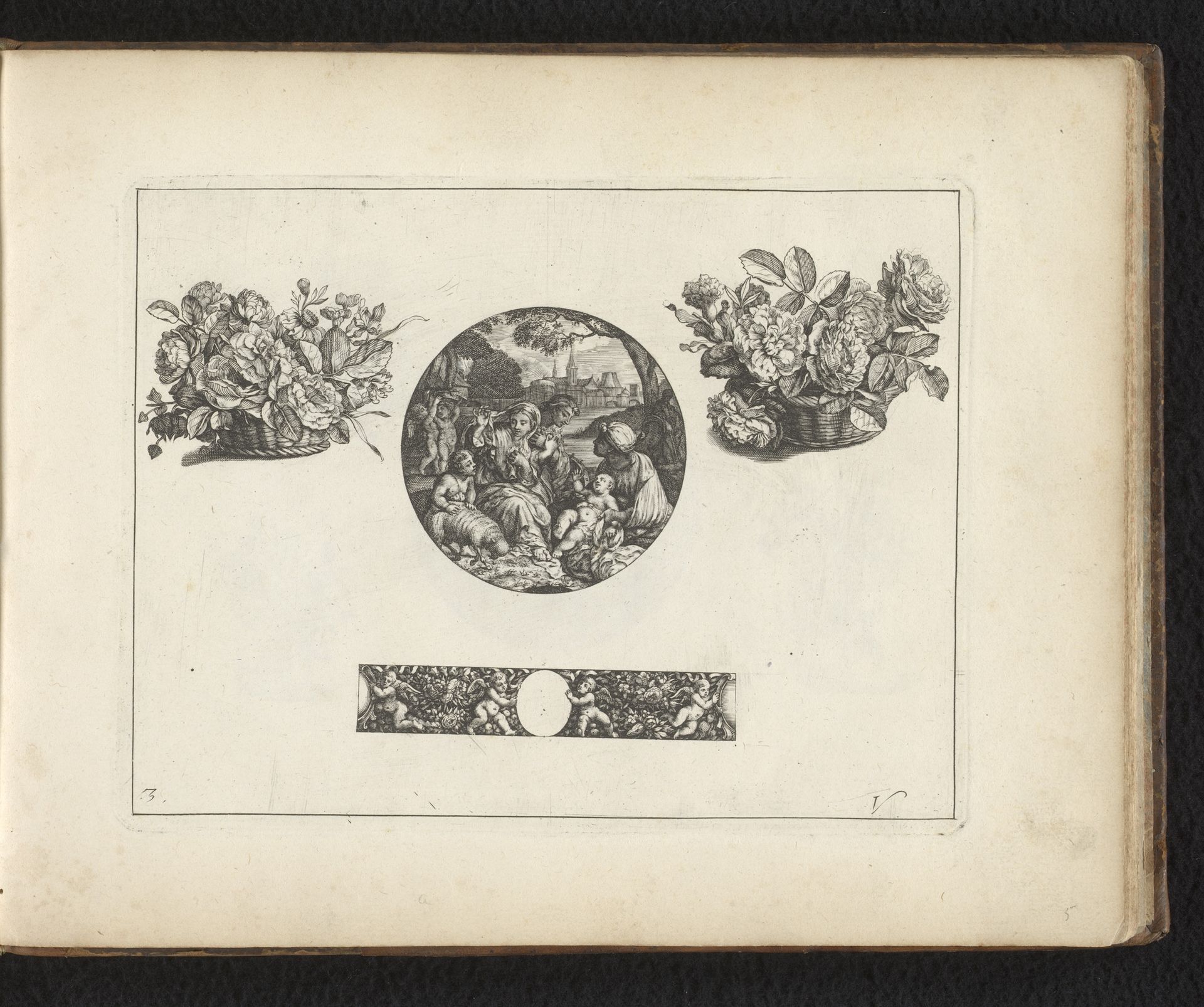 Horlogekast met Johannes de Doper bij de Heilige Familie by Anonymous