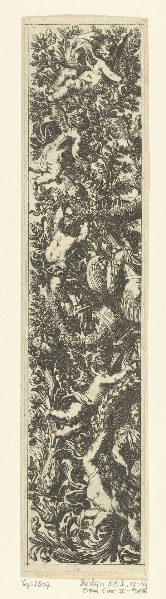 Paneel met wapentrofee en buste van generaal by Jean Lepautre