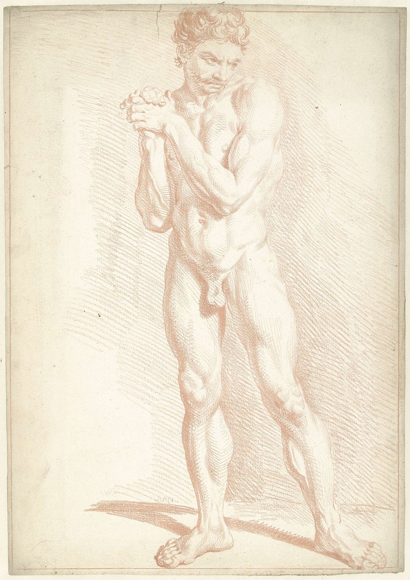Mannelijk naakt, staand by Louis Fabritius Dubourg