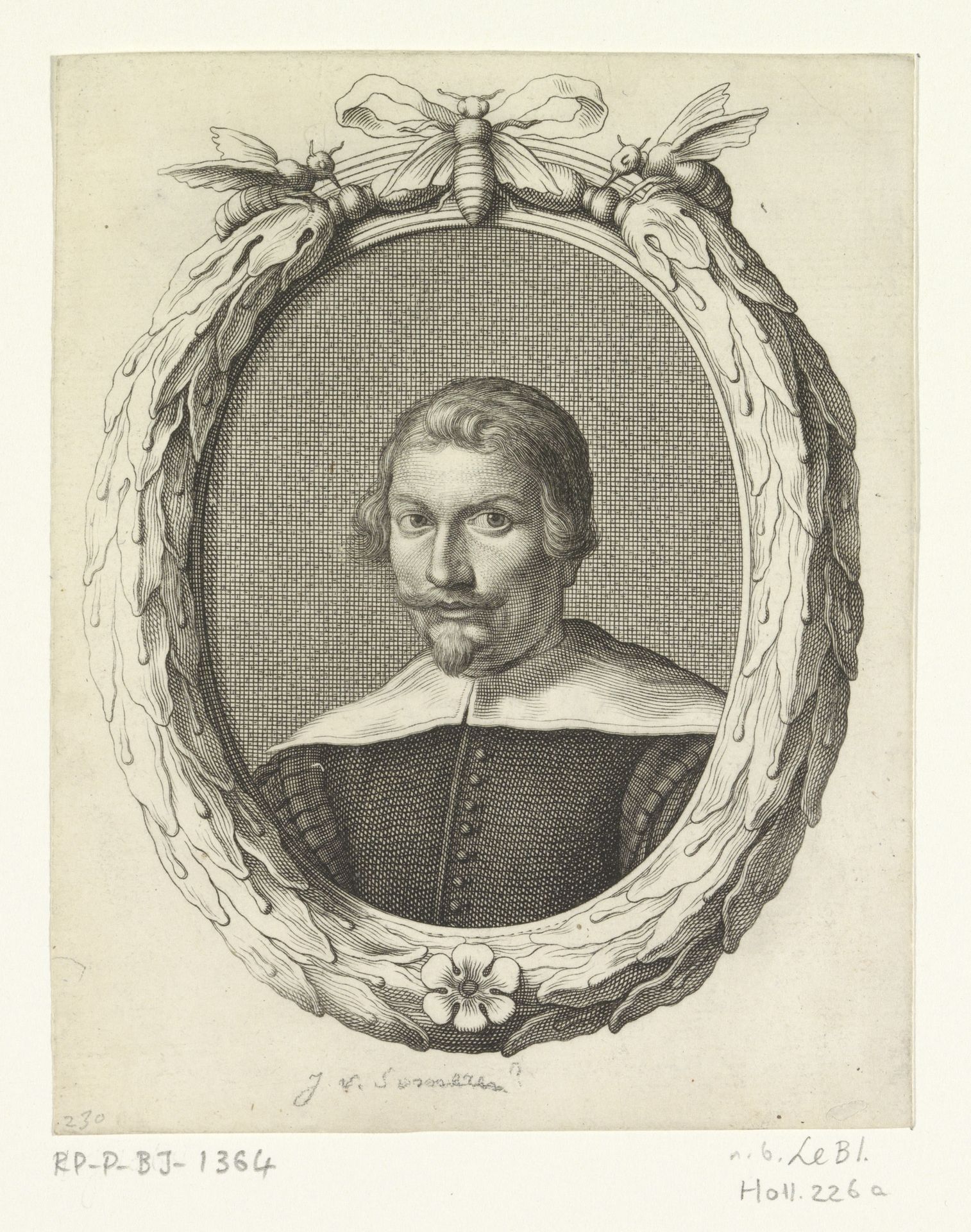 Portretbuste van een man by Cornelis Bloemaert