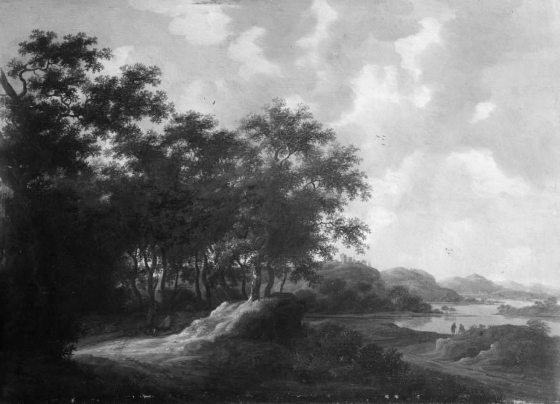 Wooded Landscape with a River by P. Coiffre