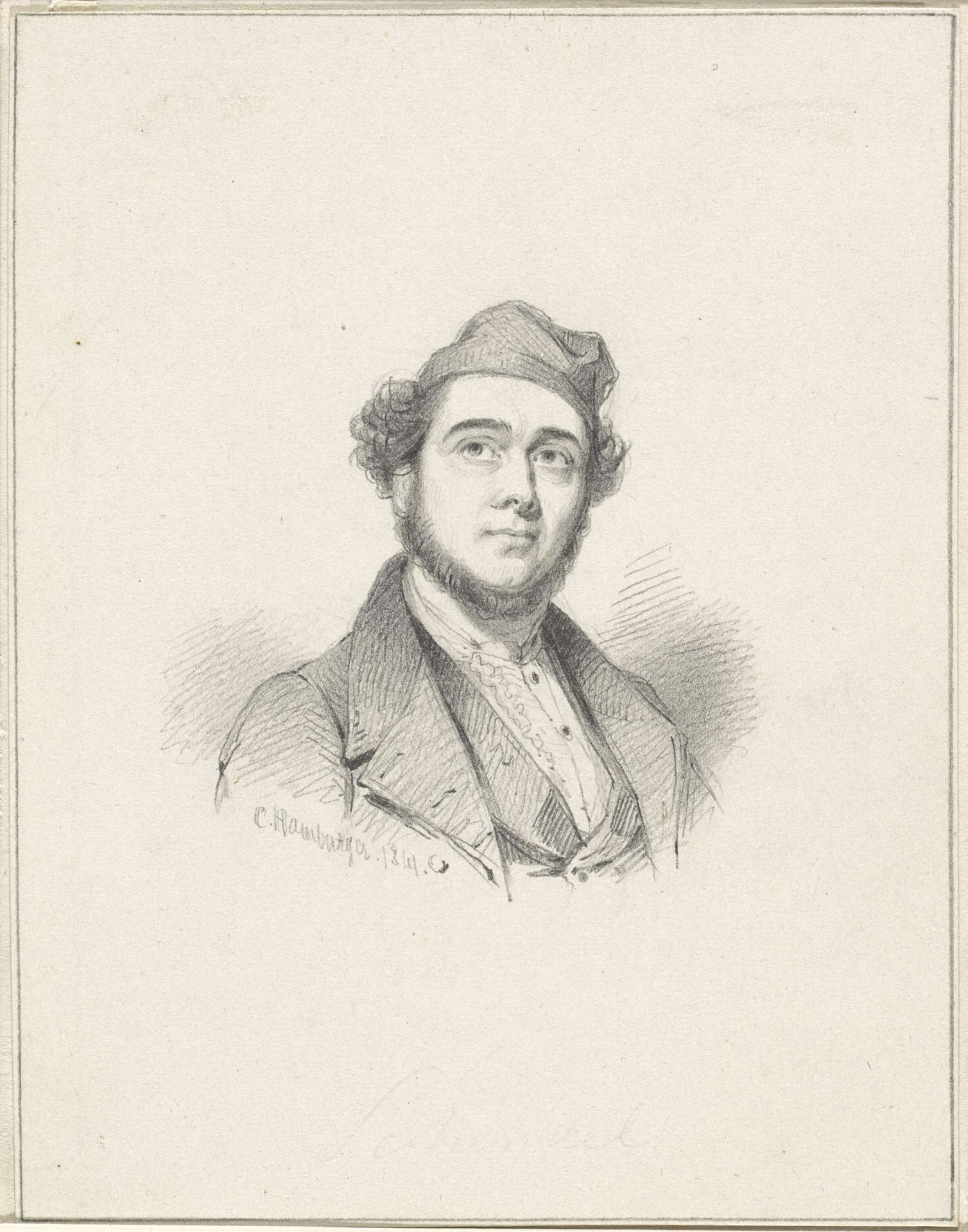 Portret van Petrus van Schendel by Coenraad Hamburger