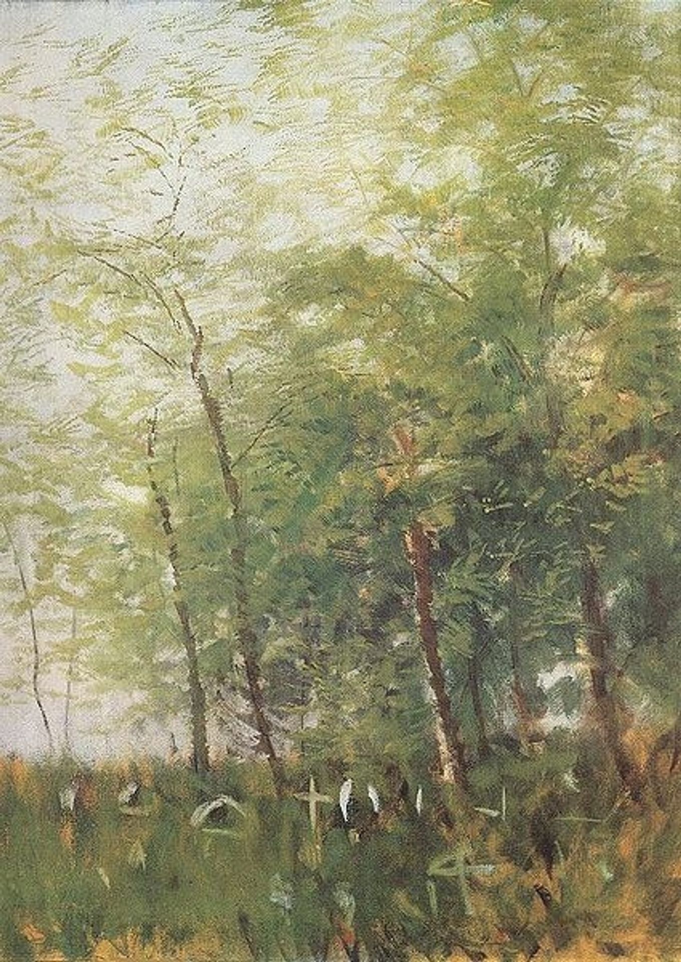 Edge of a Forest with Crosses by Laszlo Mednyanszky