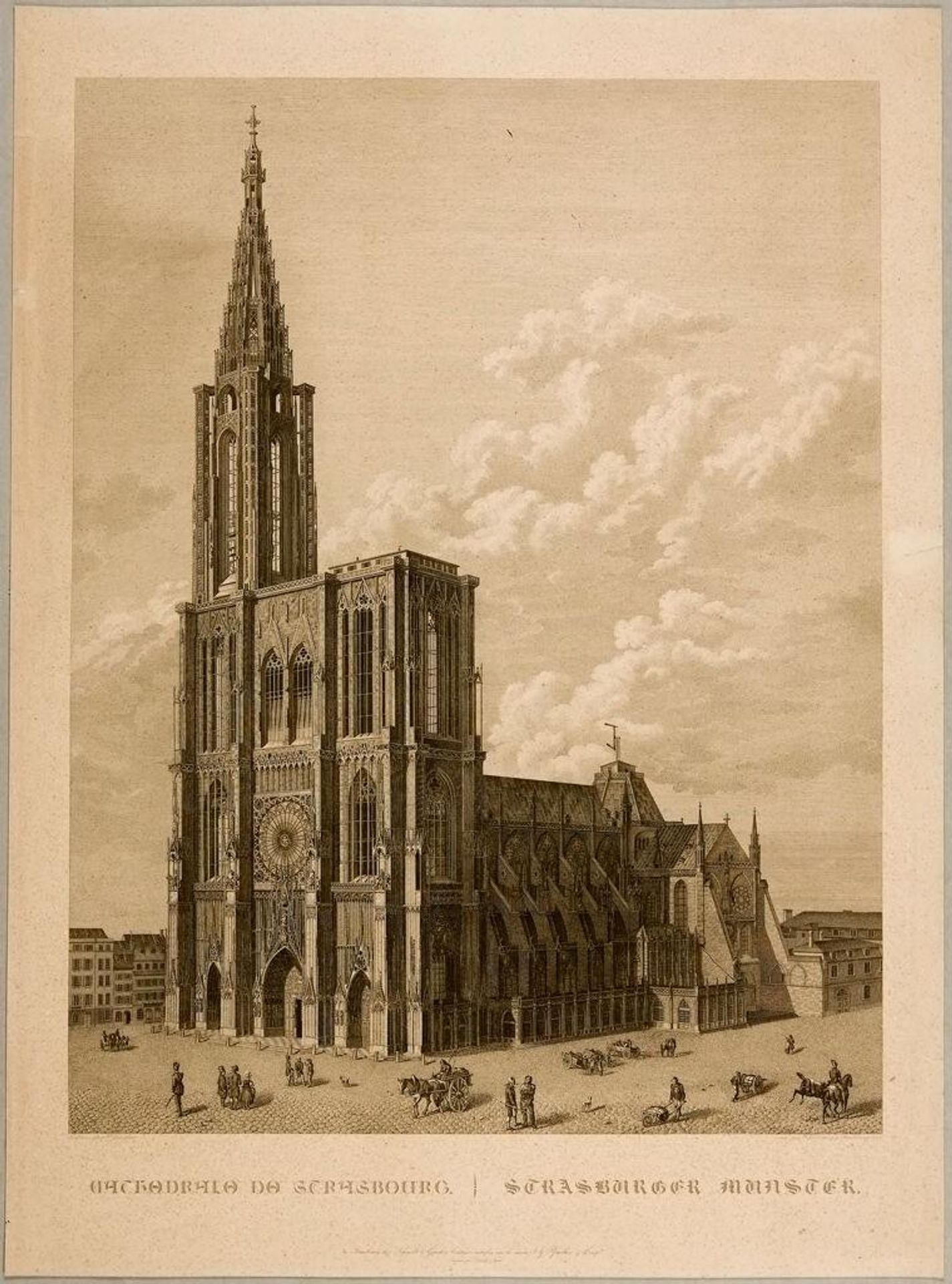 Strasbourg Cathedral by F. J. OberthÃ¼r