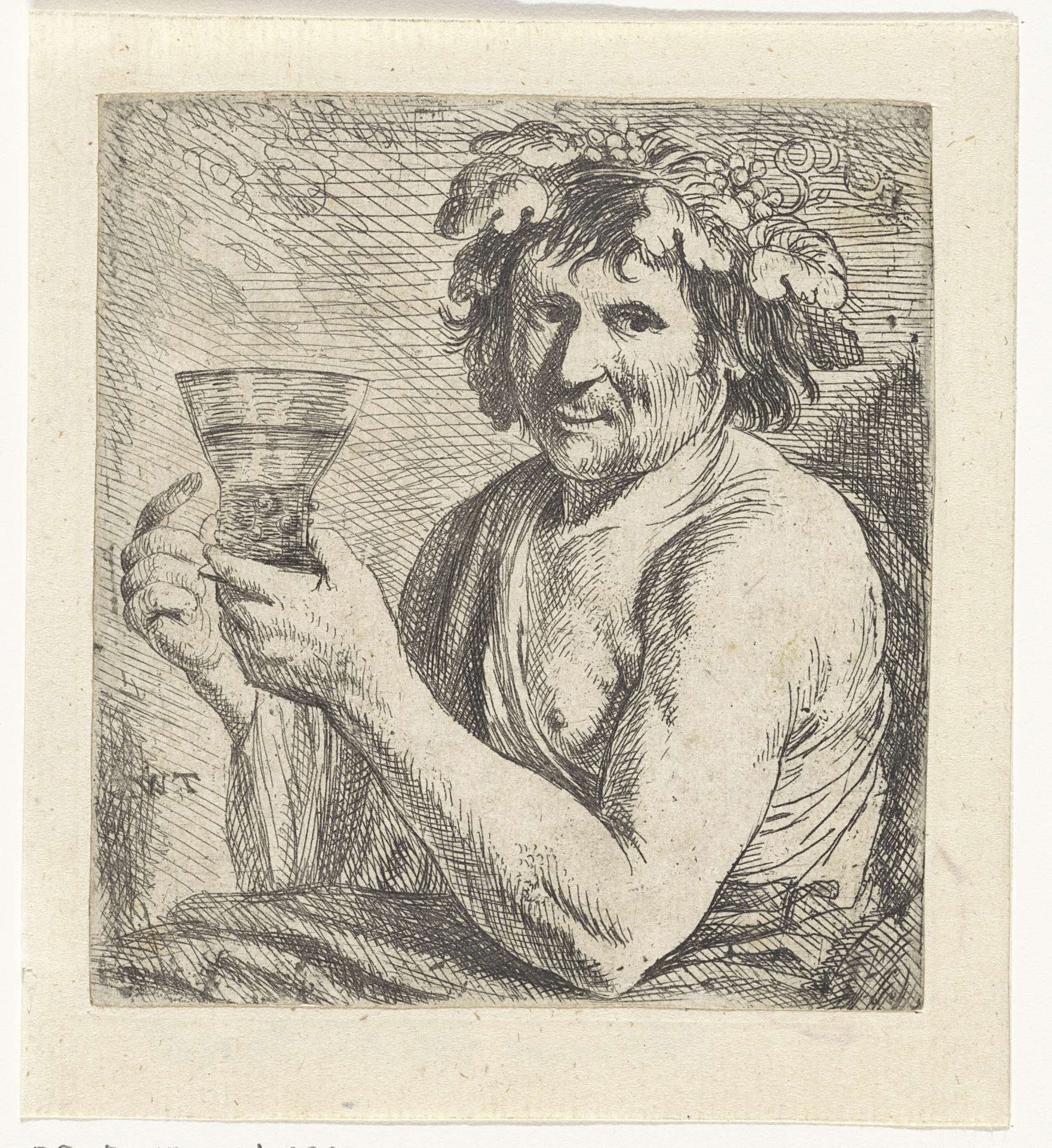 Bacchant met roemer by Thomas Willeboirts Bosschaert