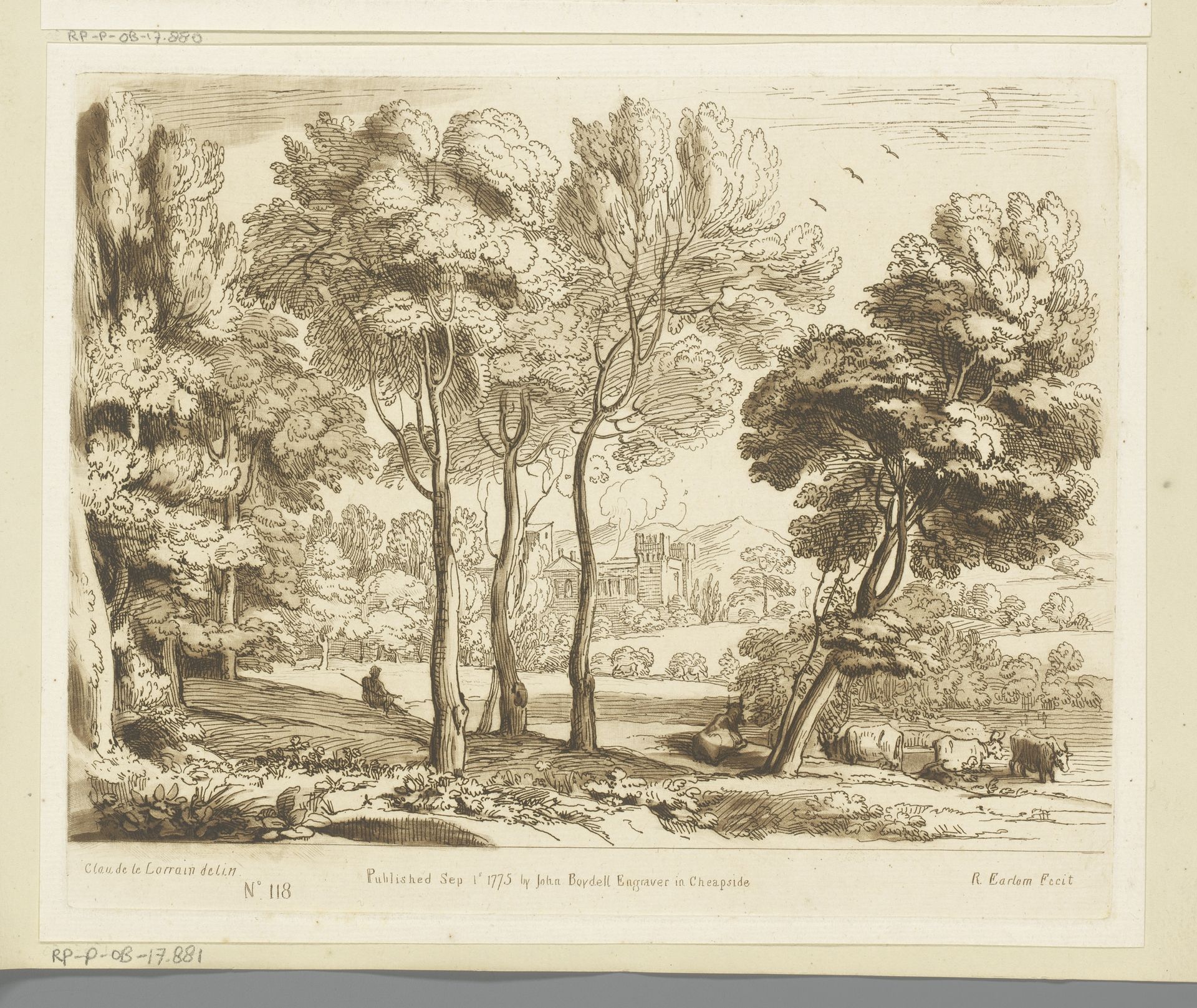 Gezicht op het Kasteel Tor Crescenza te Rome by Richard Earlom