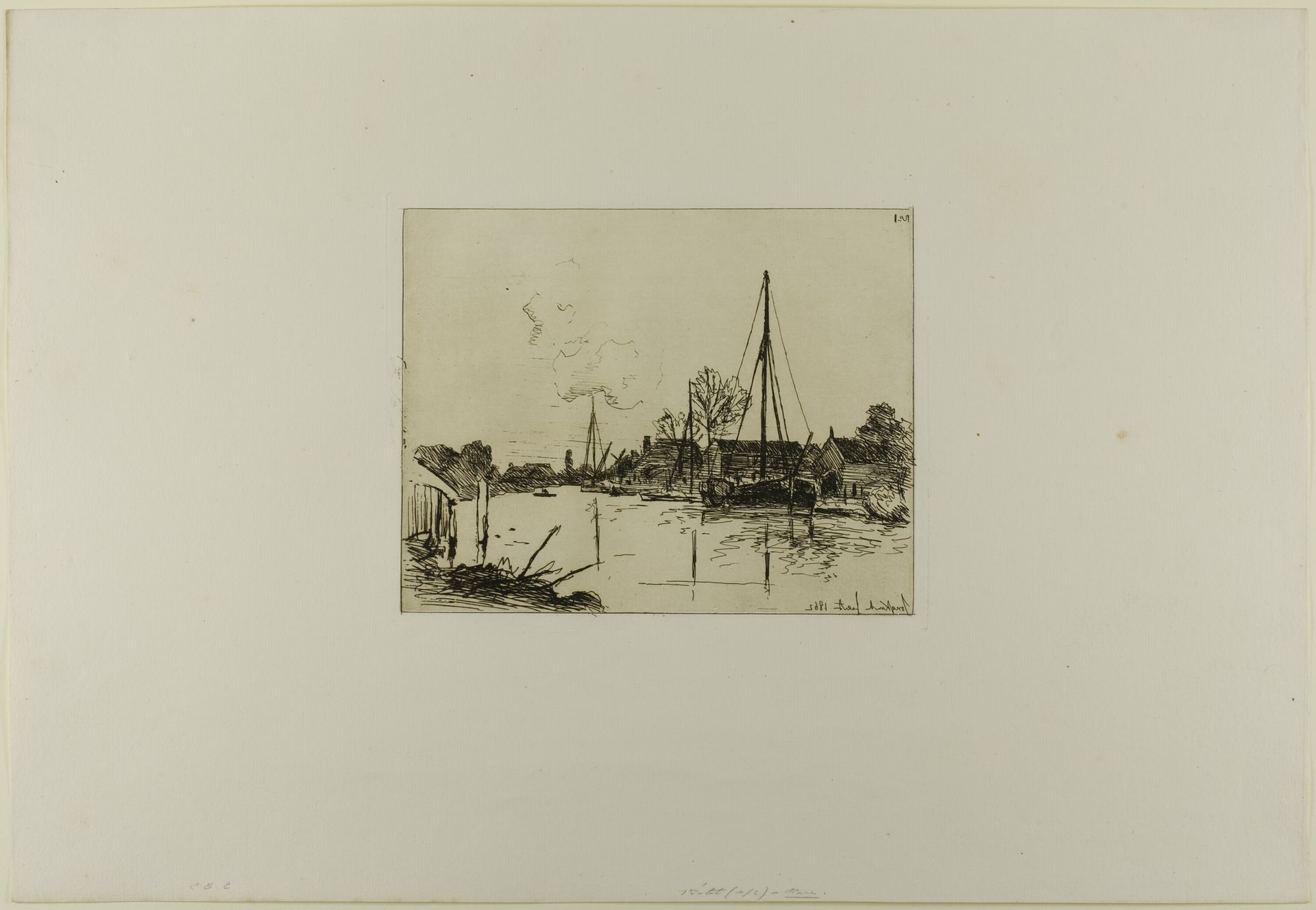 The Canal, from Cahier de six eaux-fortes, vues de Hollande by Johan Barthold Jongkind