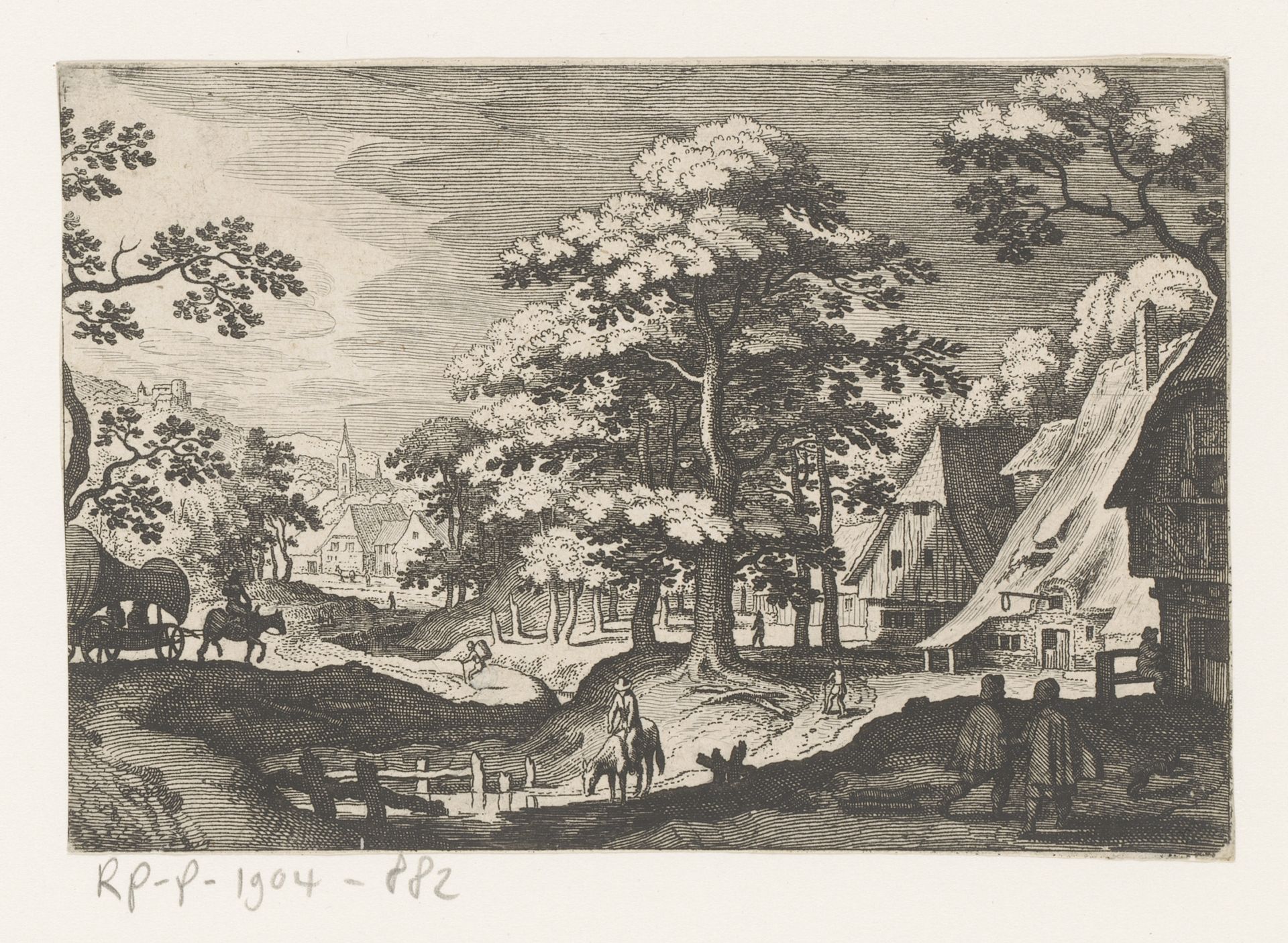 Dorpsgezicht by Matthäus (I) Merian