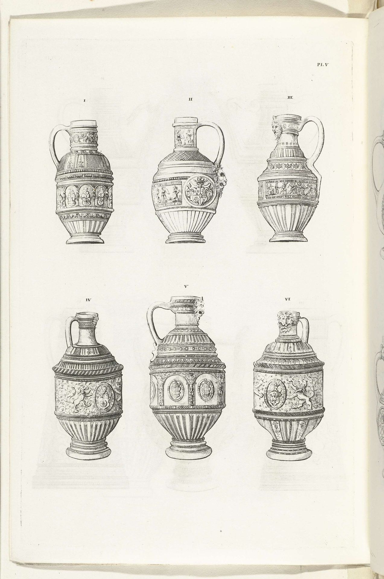 Kannen van steengoed, plaat V by Charles Onghena