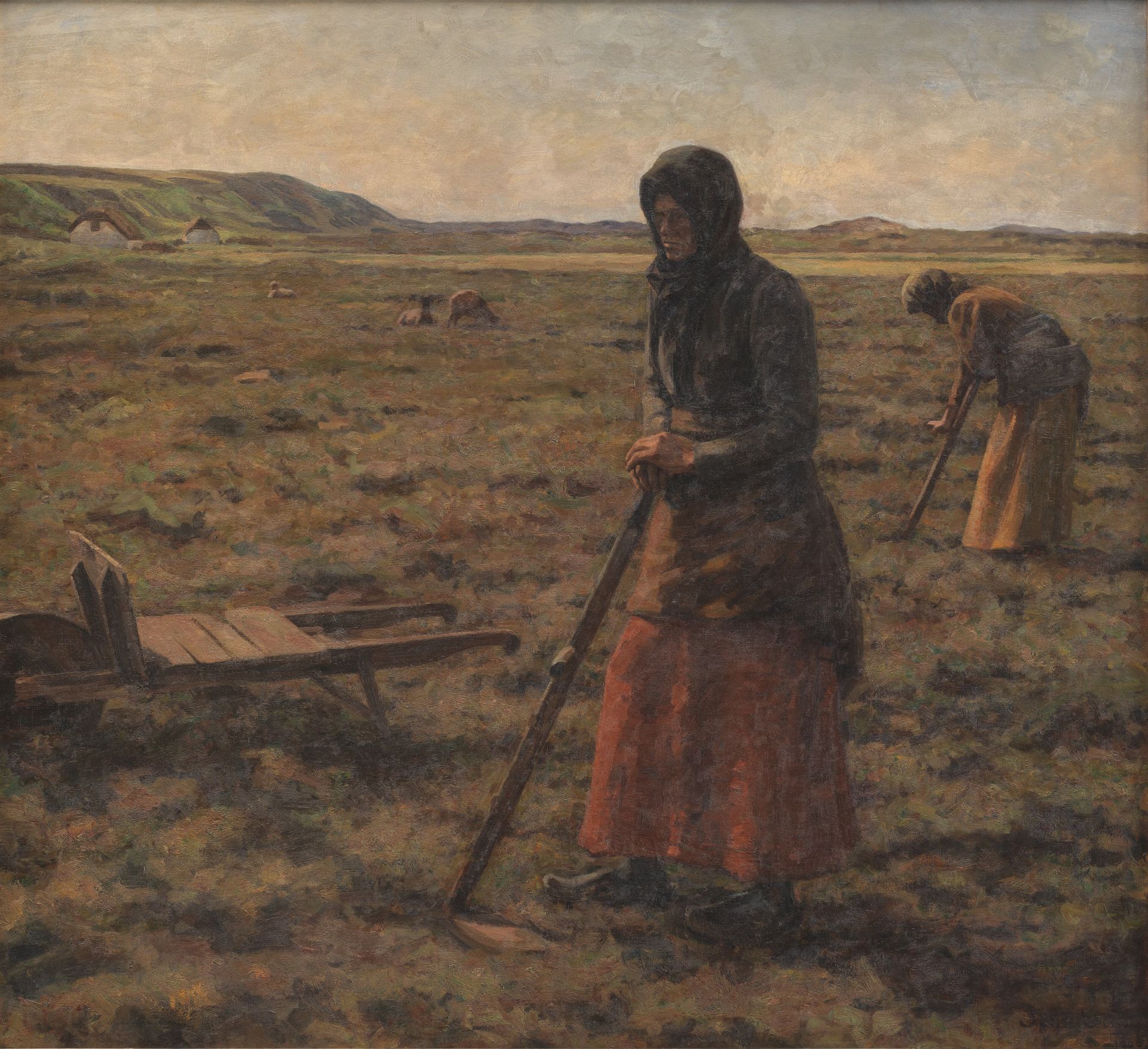 Kvinder hakker lyng by Jens Vige