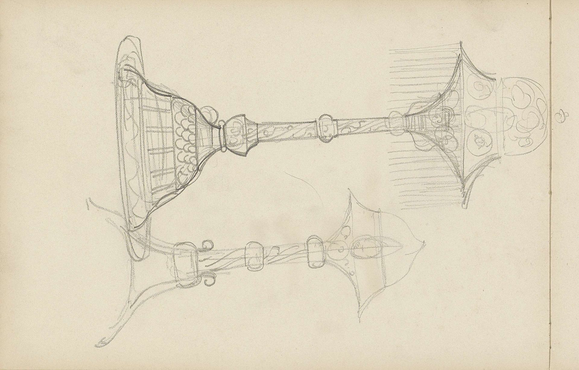 Twee staande lampen by Carel Adolph Lion Cachet