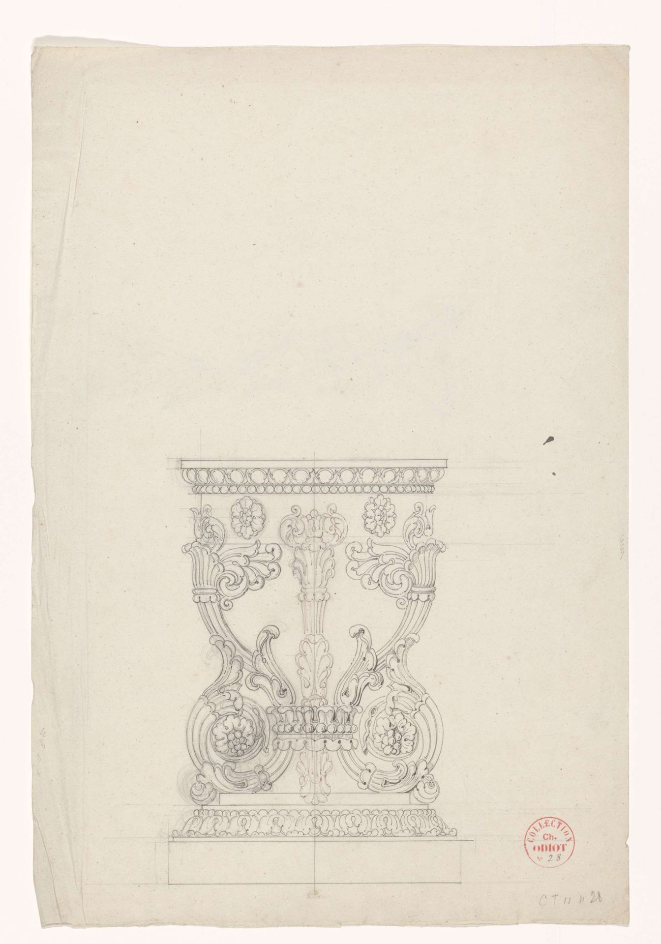 Ontwerp voor een lage ronde schaal of voet by Charles-Nicolas Odiot