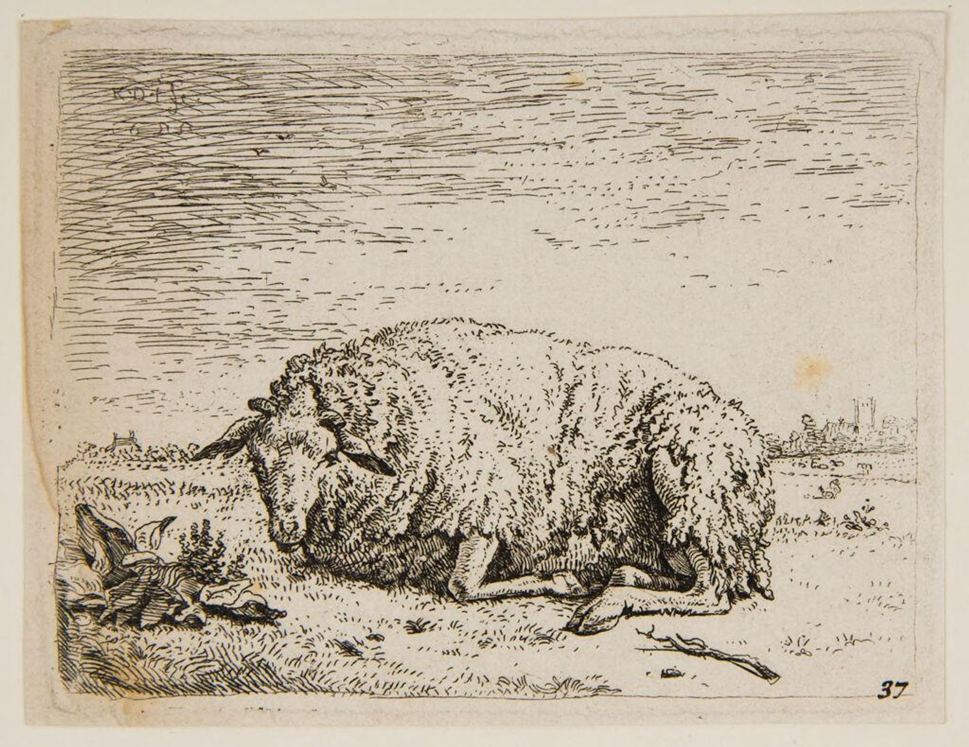 Sheep Lying Down by Karel Dujardin