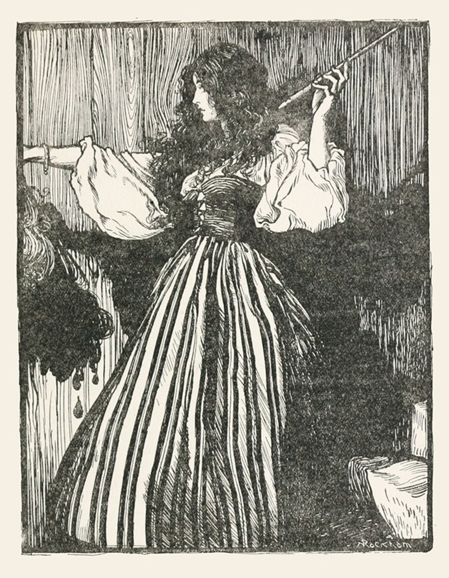 The Maiden fetched the magic wand by Arthur Rackham
