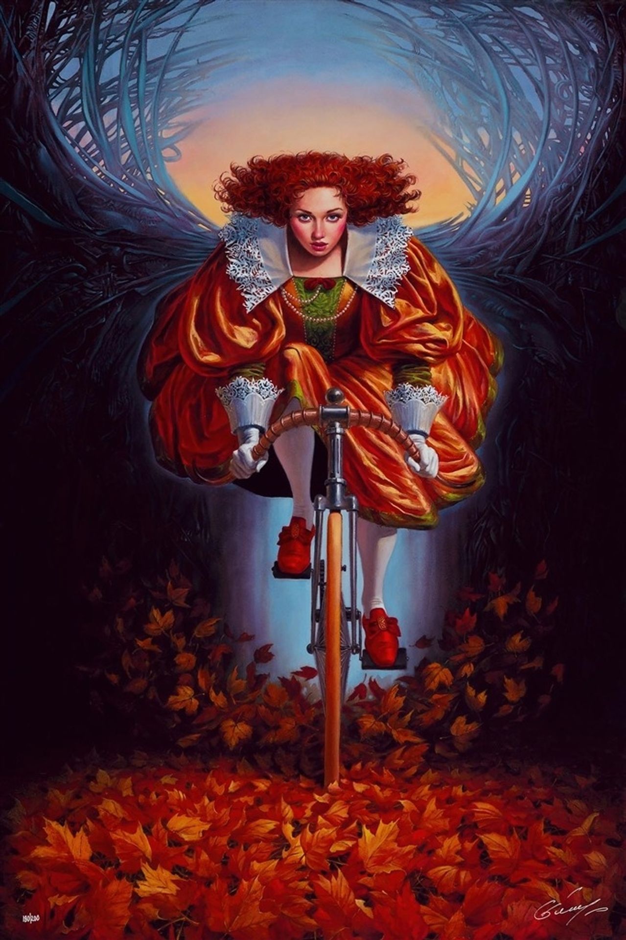 On the Wings of Fall by Michael Cheval