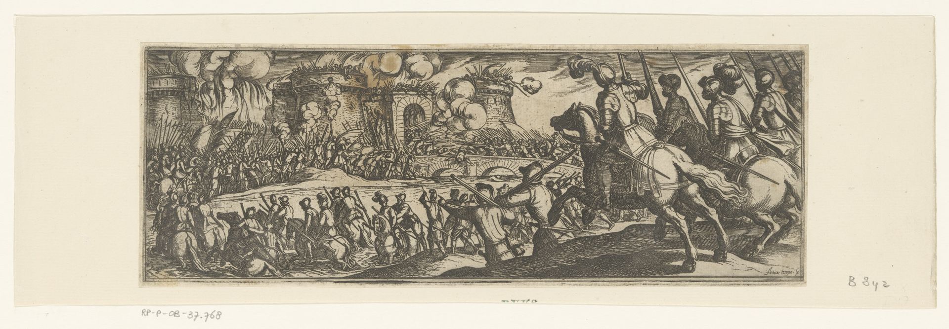 Leger een fort aanvallend by Antonio Tempesta
