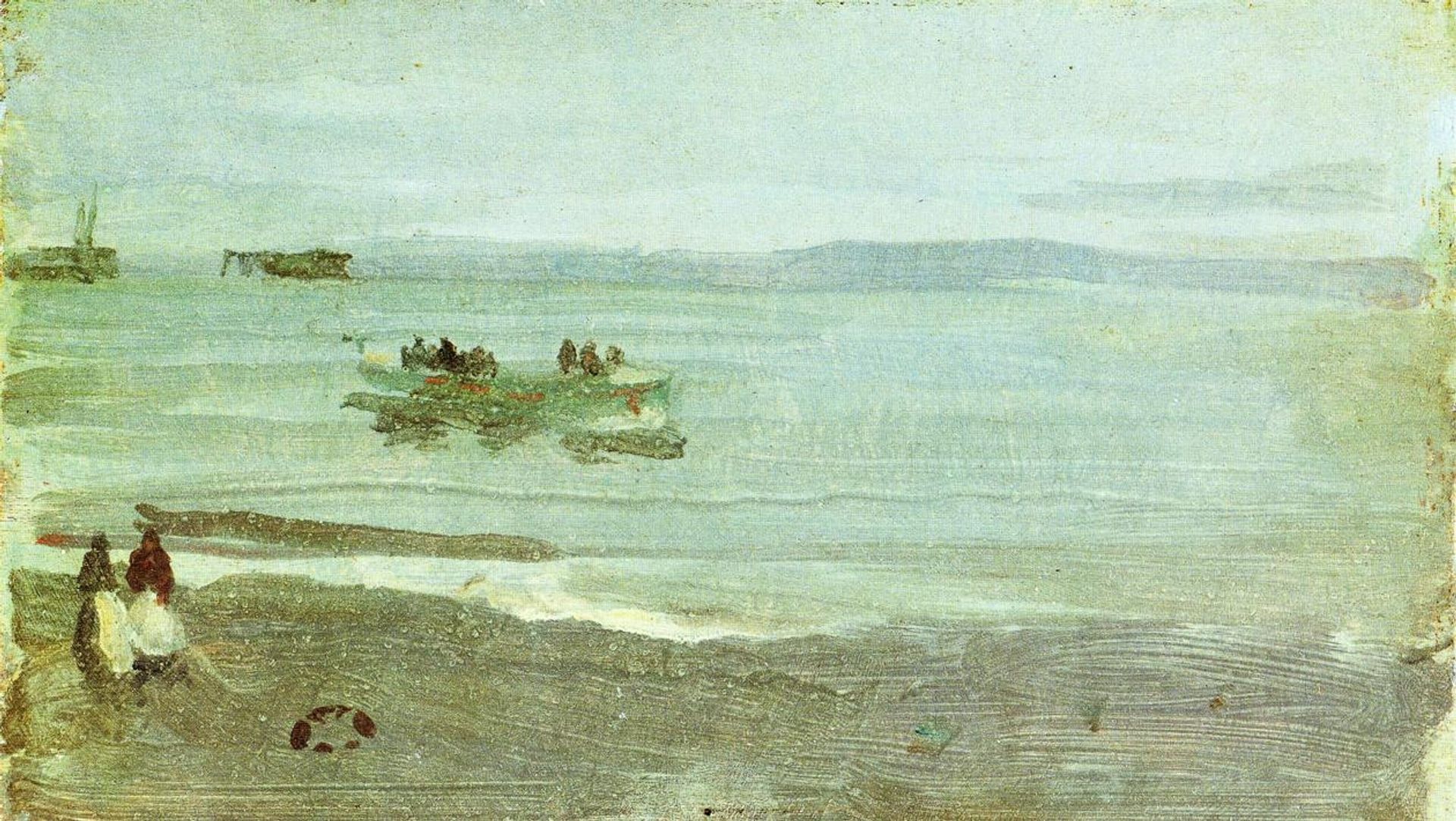 Grey and Silver Mist - Lifeboat by James Abbott McNeill Whistler