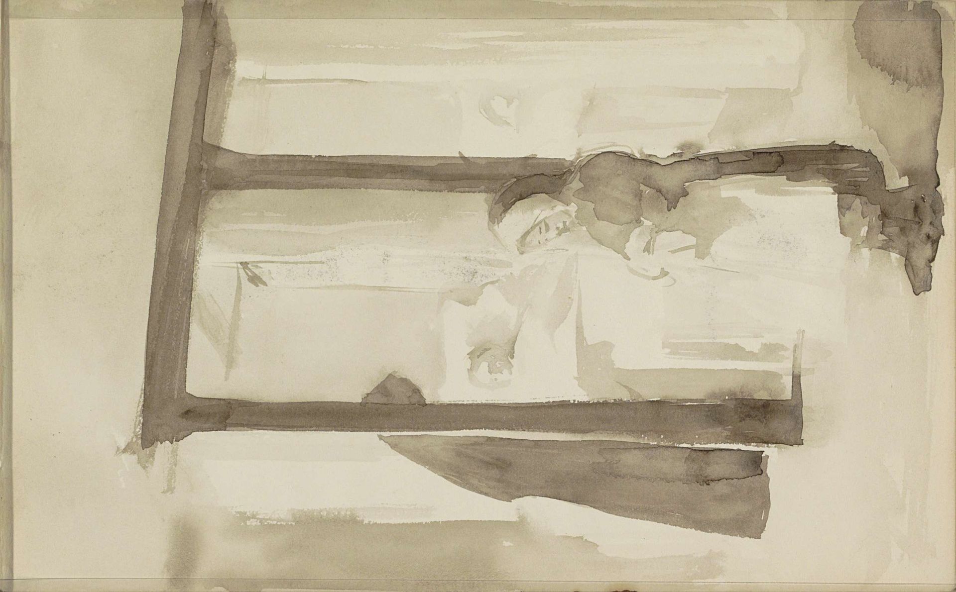 Interieur met een meisje en vrouw bij een man op een ziekbed by Bramine Hubrecht