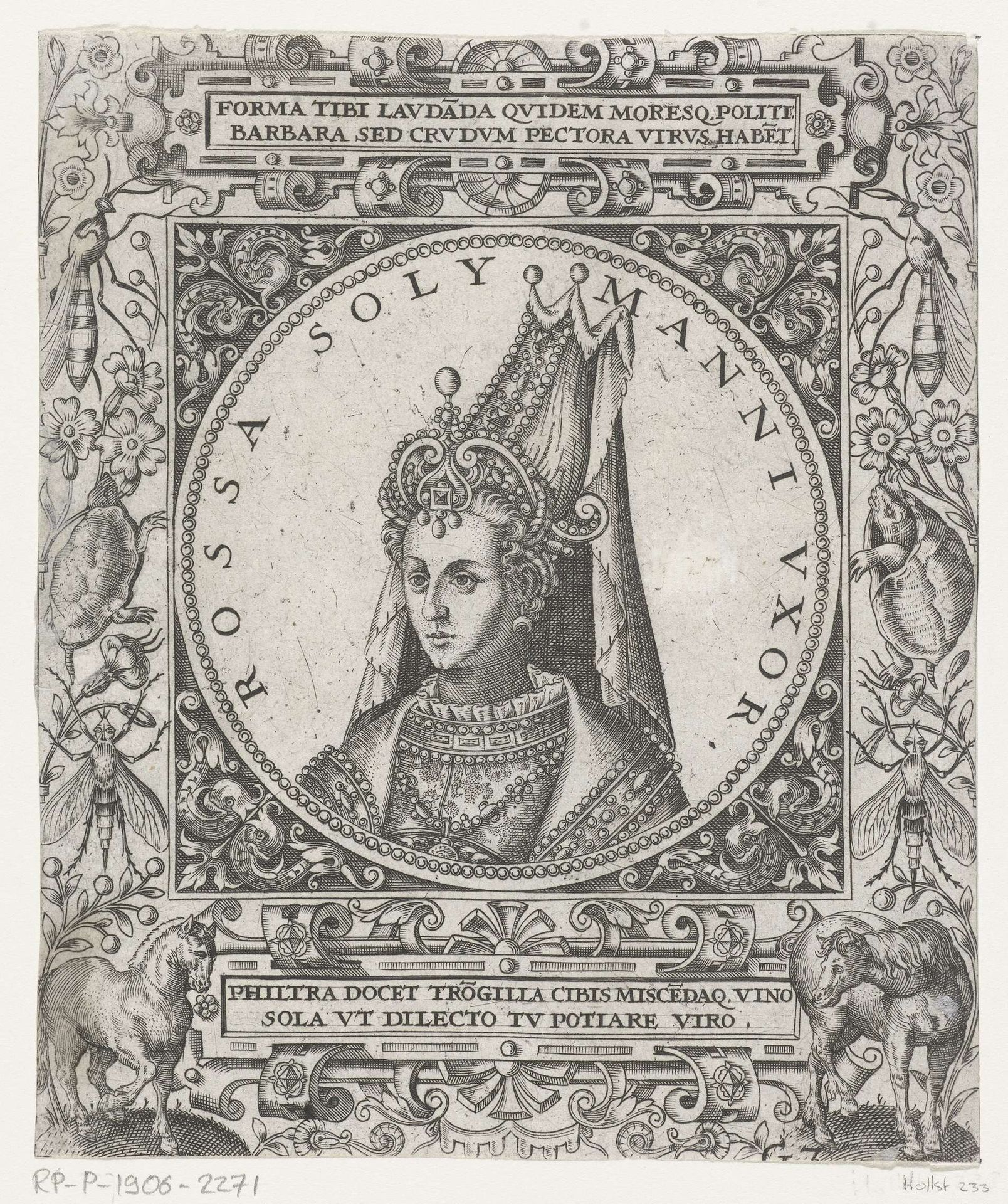 Portret van de sultane Rossa by Theodor de Bry