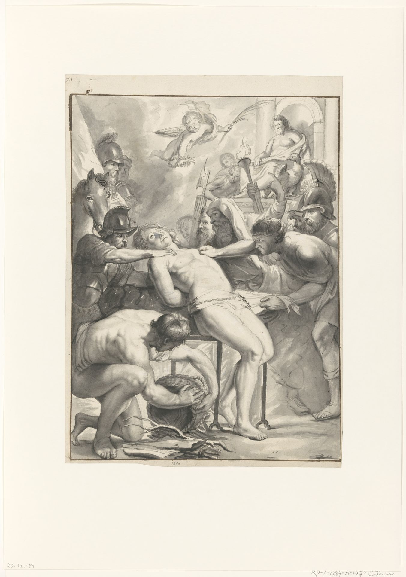 Het martelaarschap van de Heilige Laurentius by Moses ter Borch