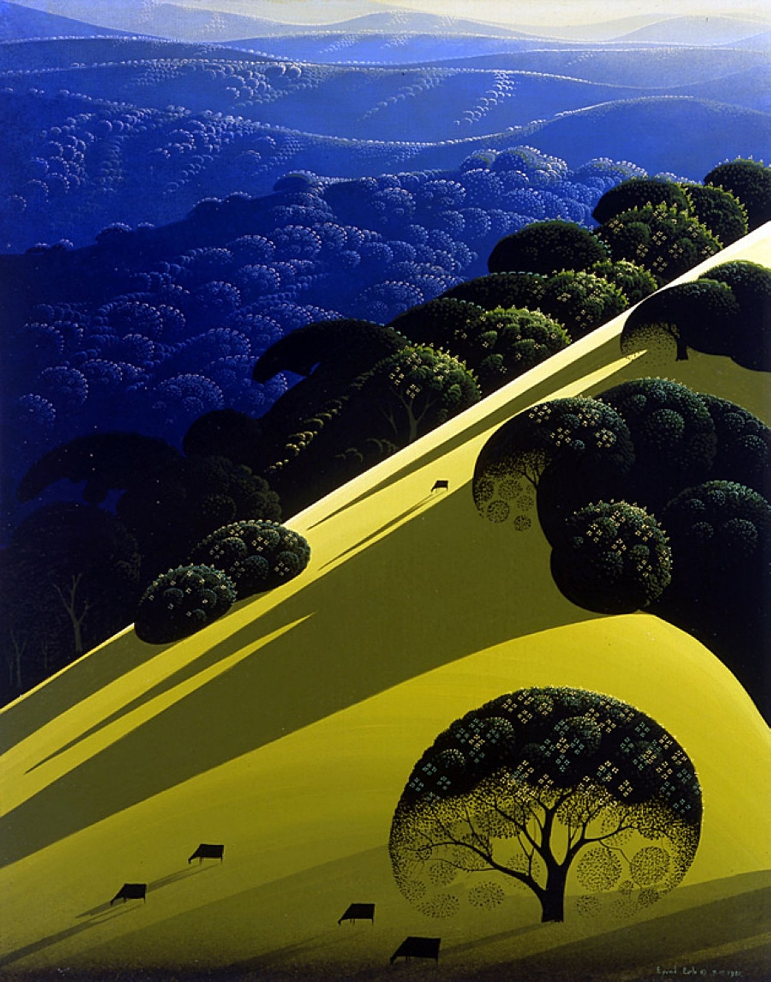 Blue Mountain Fields by Eyvind Earle