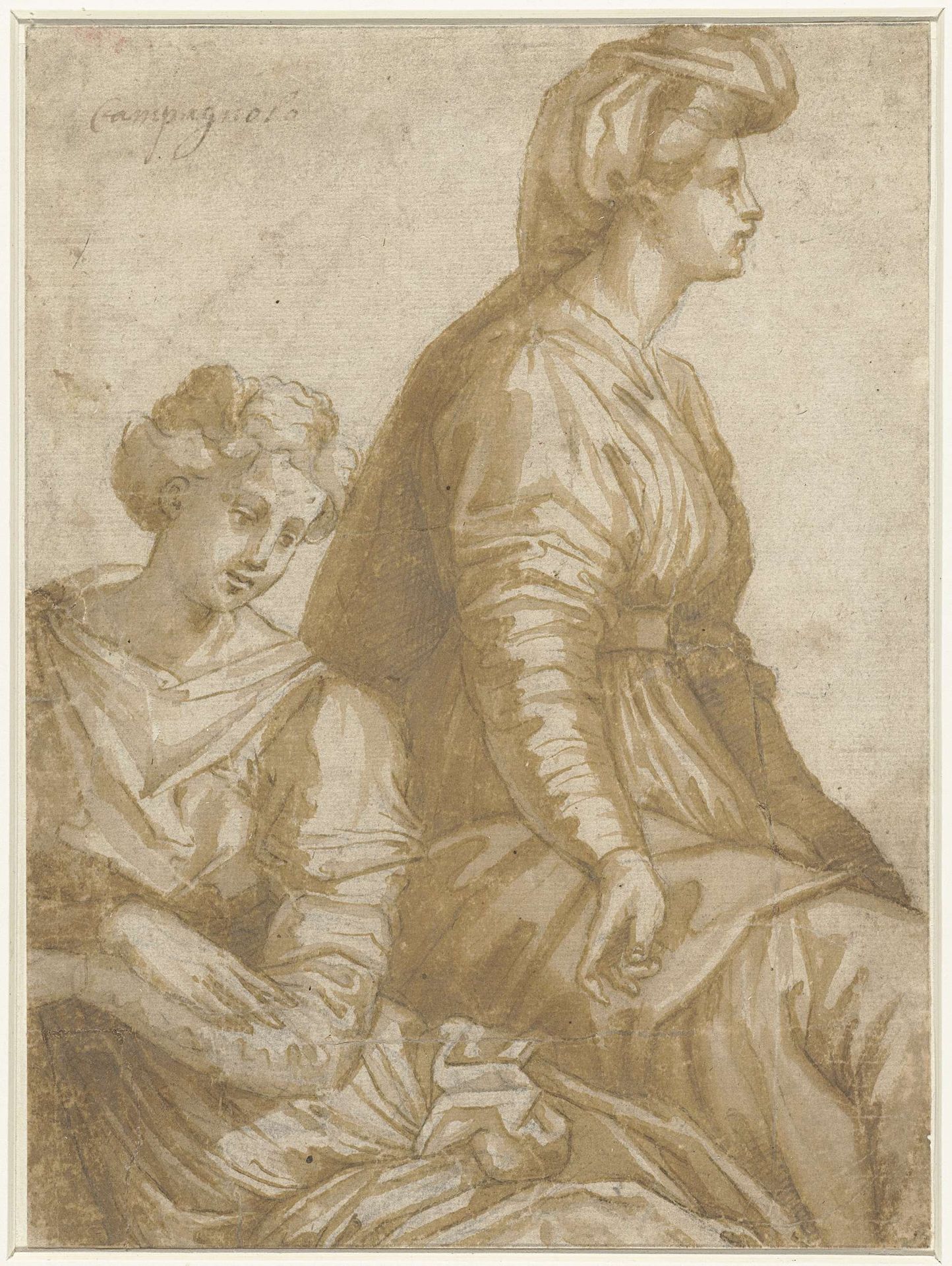 Twee zittende vrouwen by Anonymous