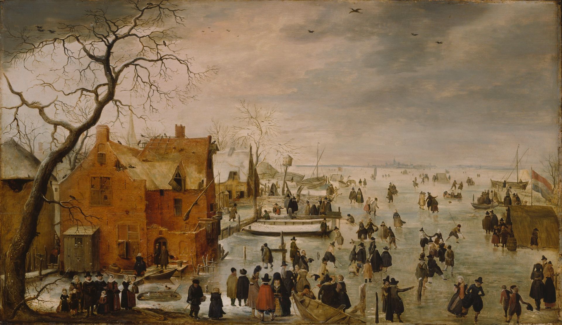 Ice Landscape by Hendrick Avercamp