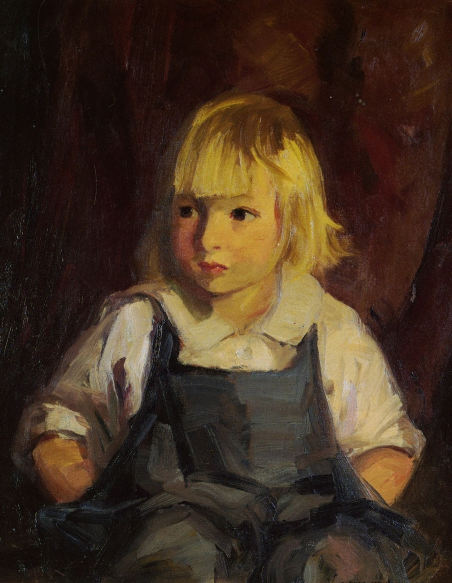 Boy in Blue Overalls by Robert Henri