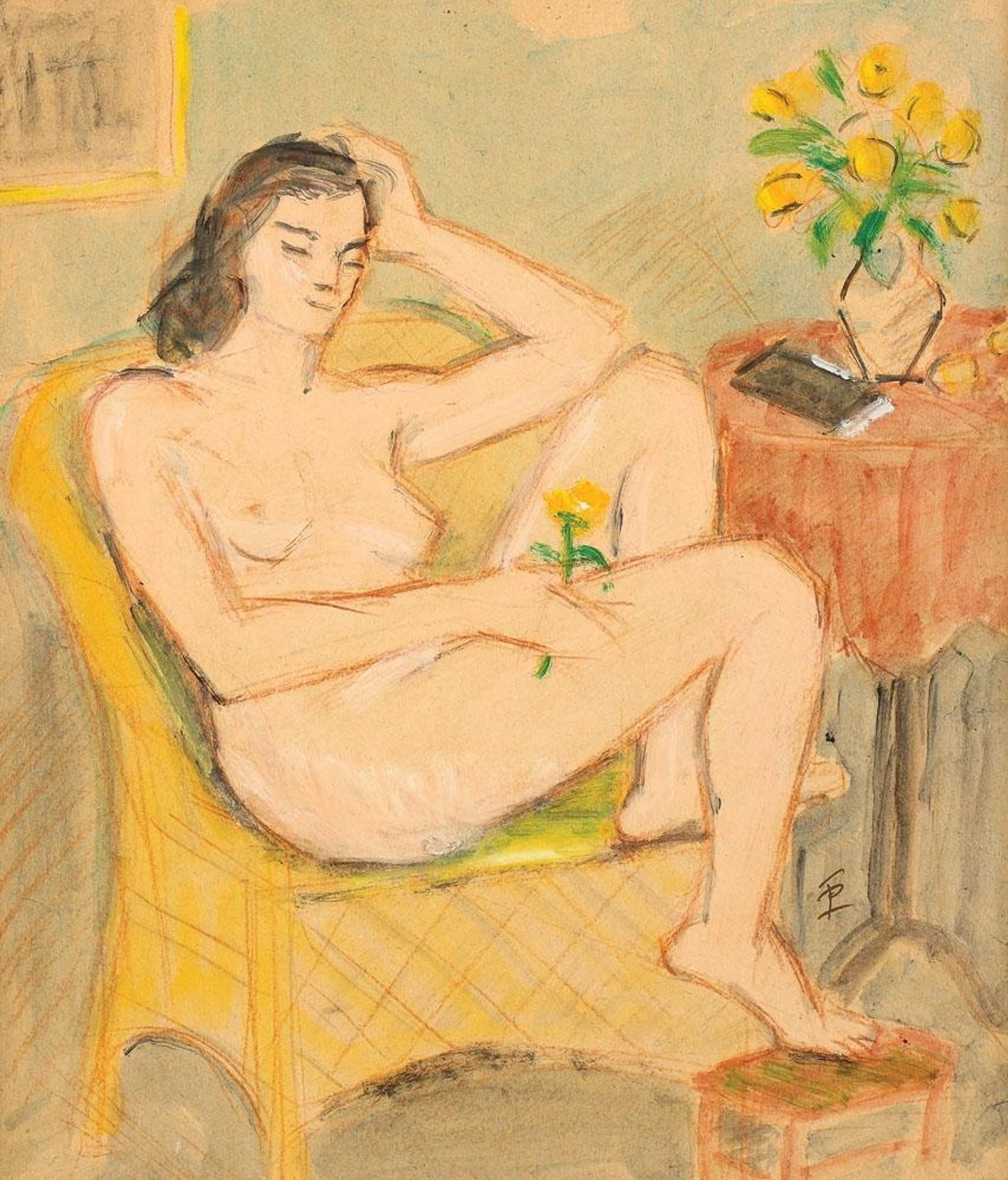 Nude in Chair by Theodor Pallady