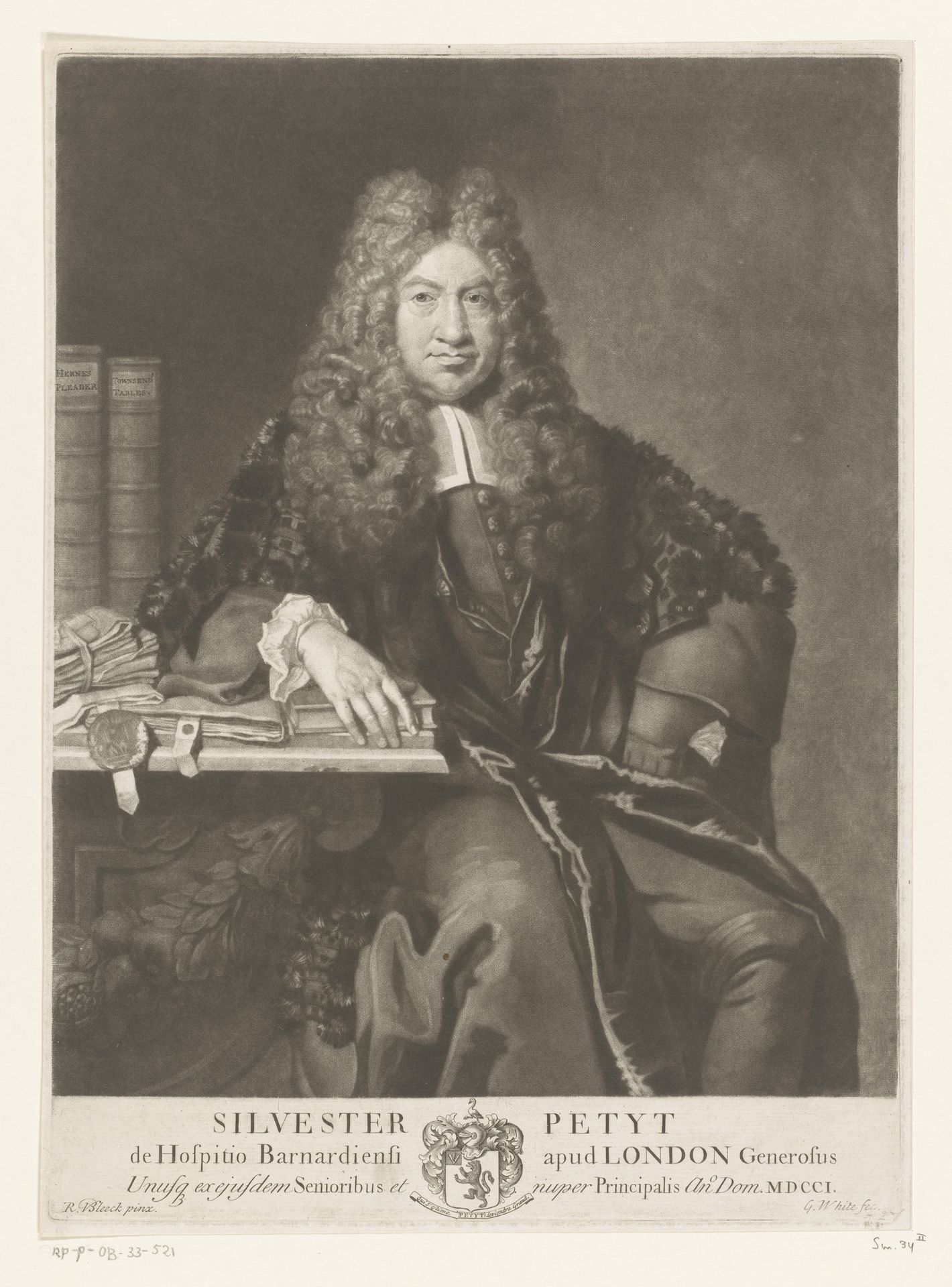 Portret van Silvester Petyt by George White