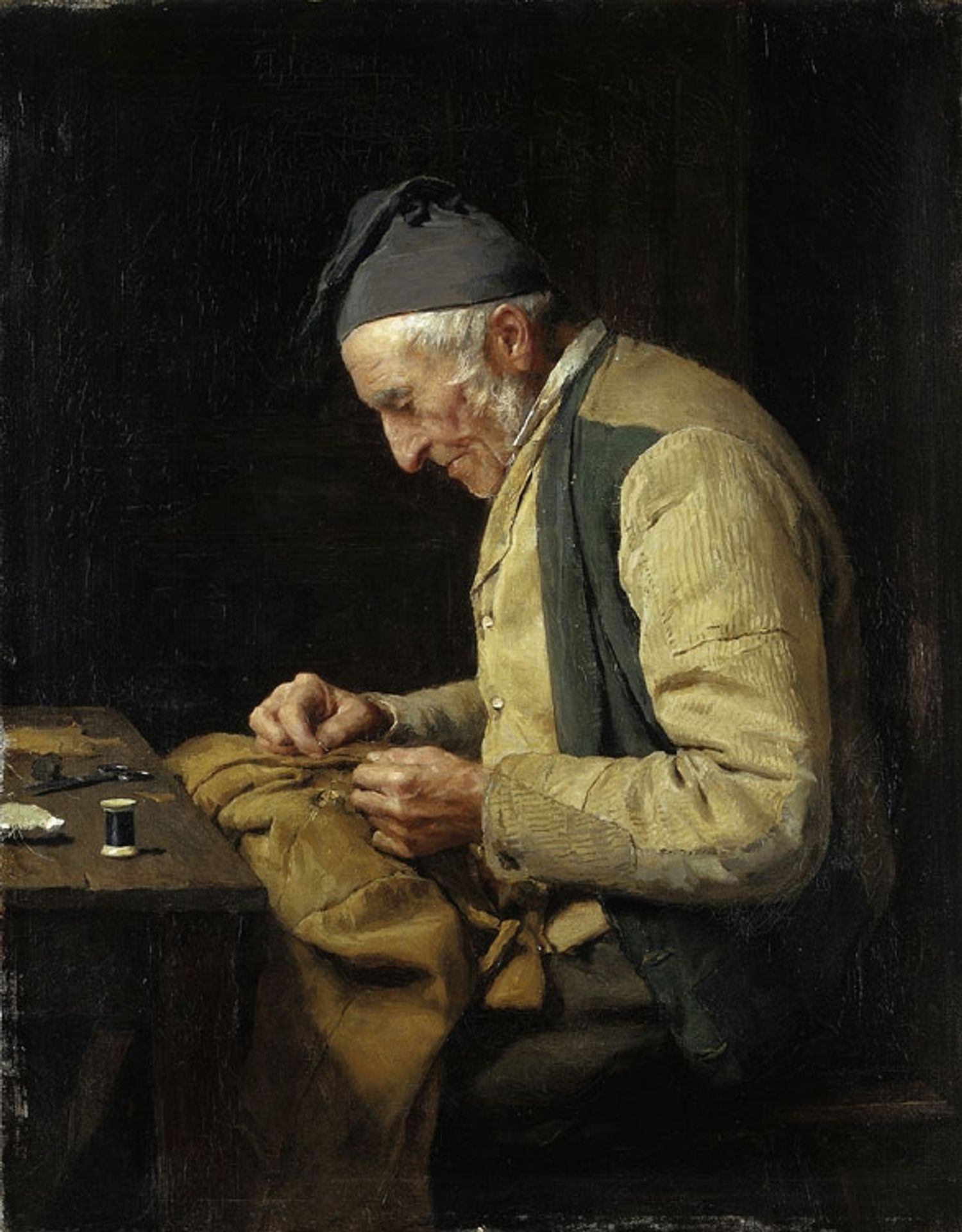 The village tailor by Albrecht Anker