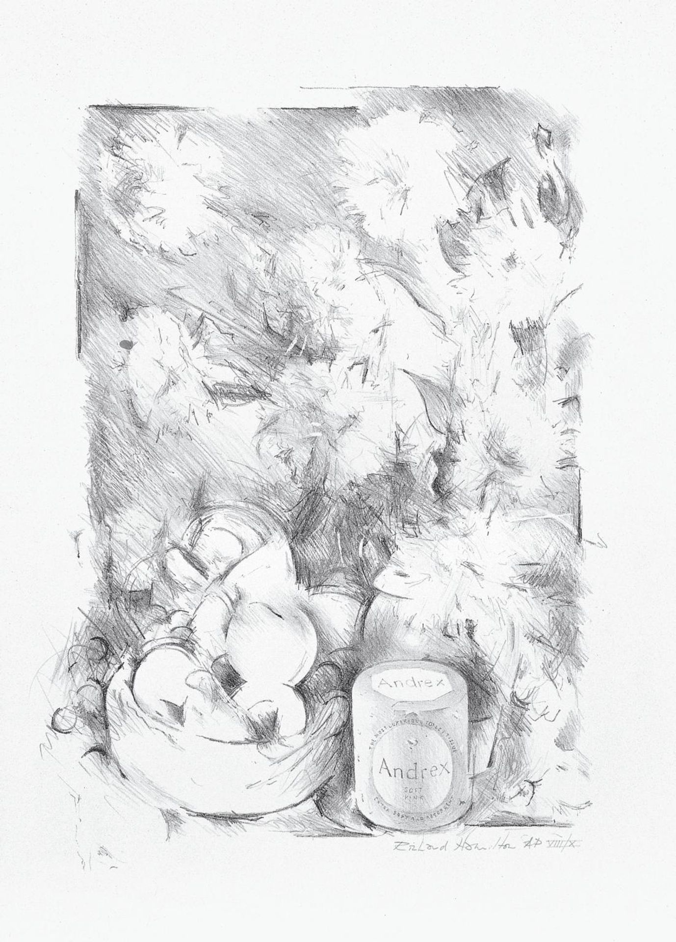 Flower-piece B - cyan separation by Richard Hamilton